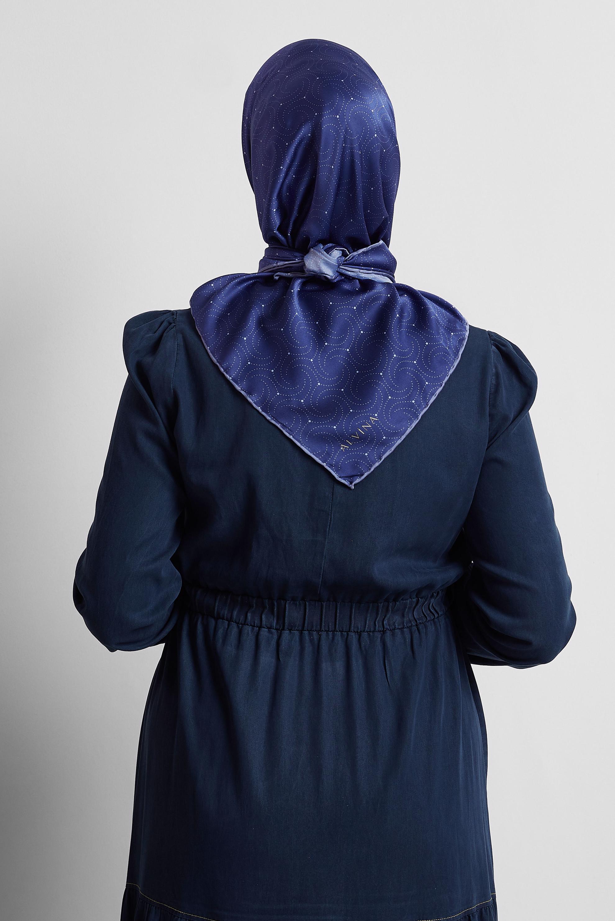 Tesettür giyim LACİVERT ALVİNA EŞARP 8535