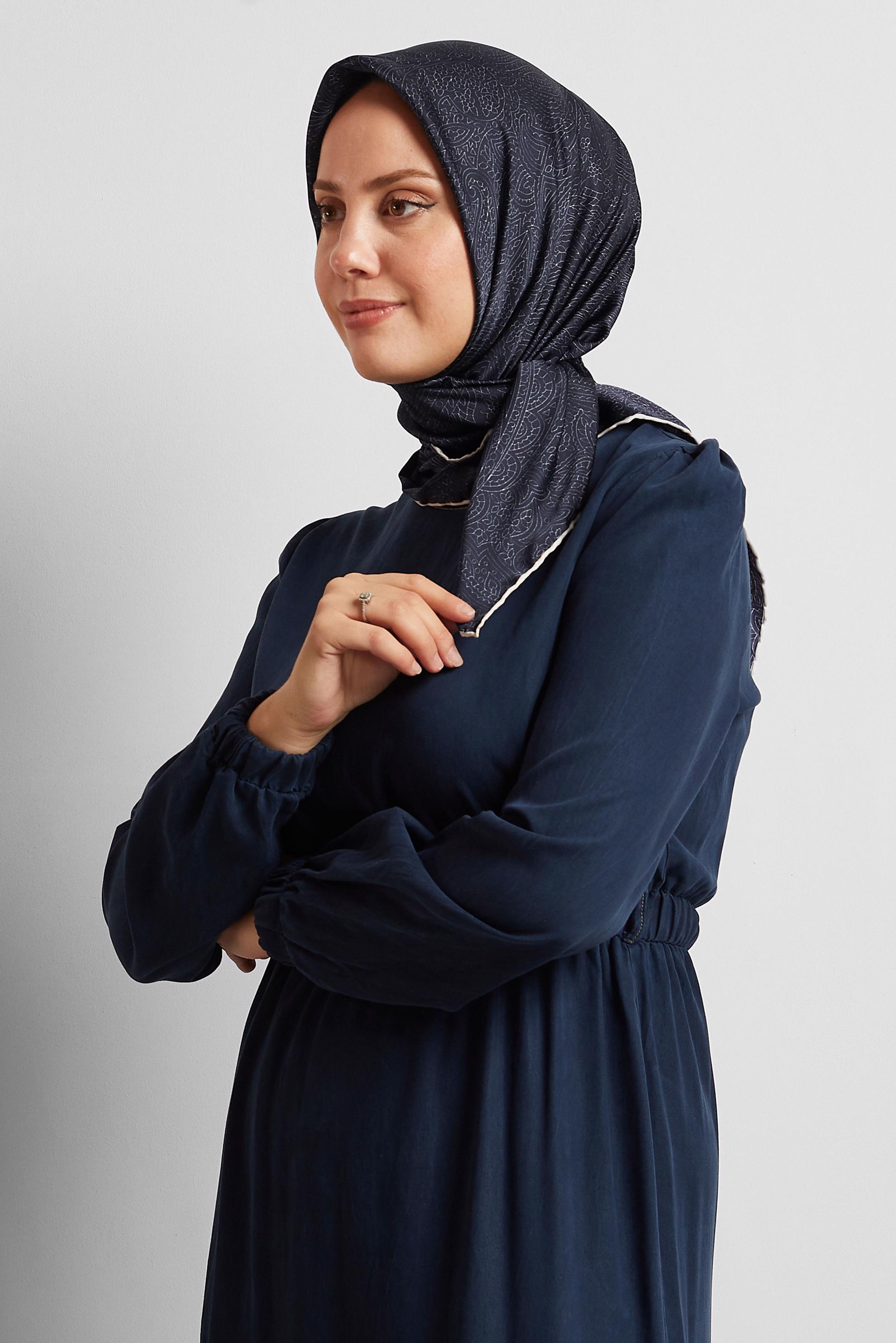 Tesettür giyim SİYAH ALVİNA EŞARP 8536