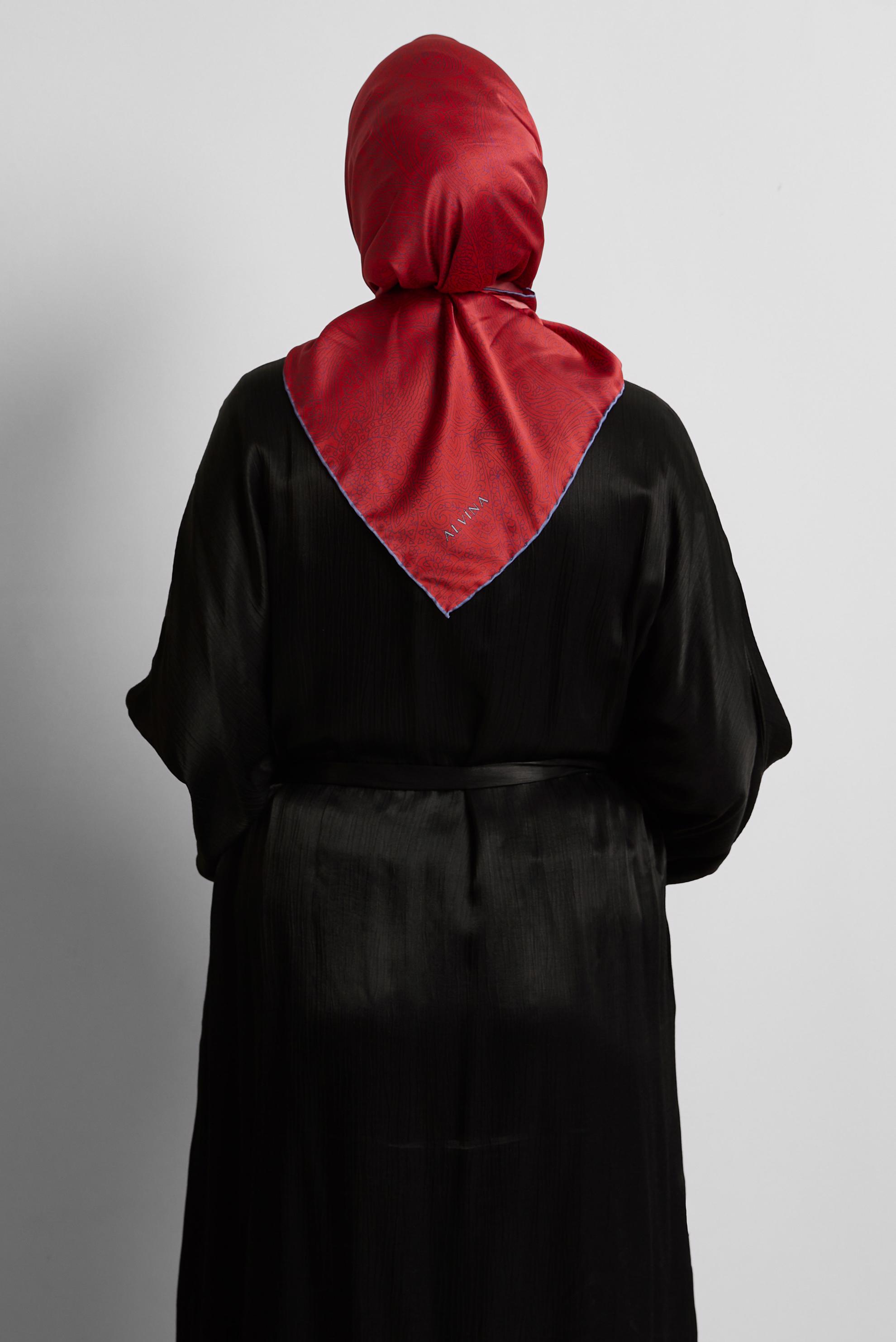 Tesettür giyim KIRMIZI ALVİNA EŞARP 8536