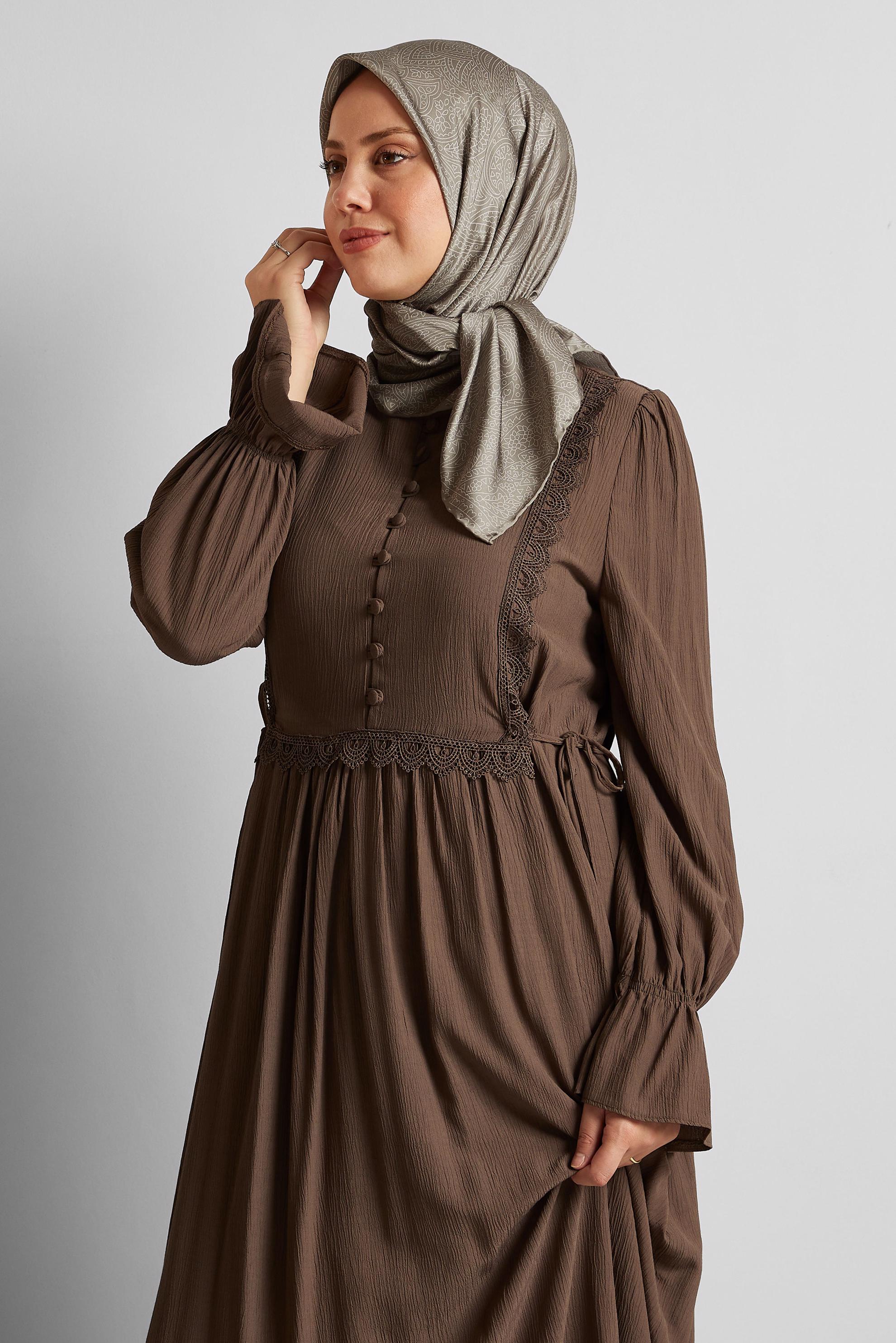 Tesettür giyim BEJ ALVİNA EŞARP 8536