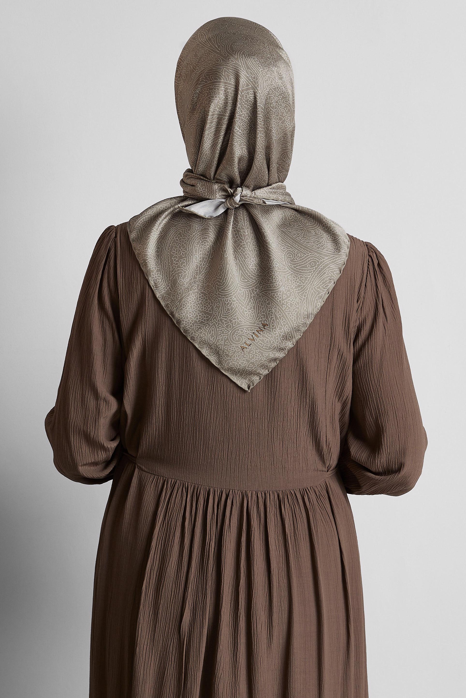 Tesettür giyim BEJ ALVİNA EŞARP 8536