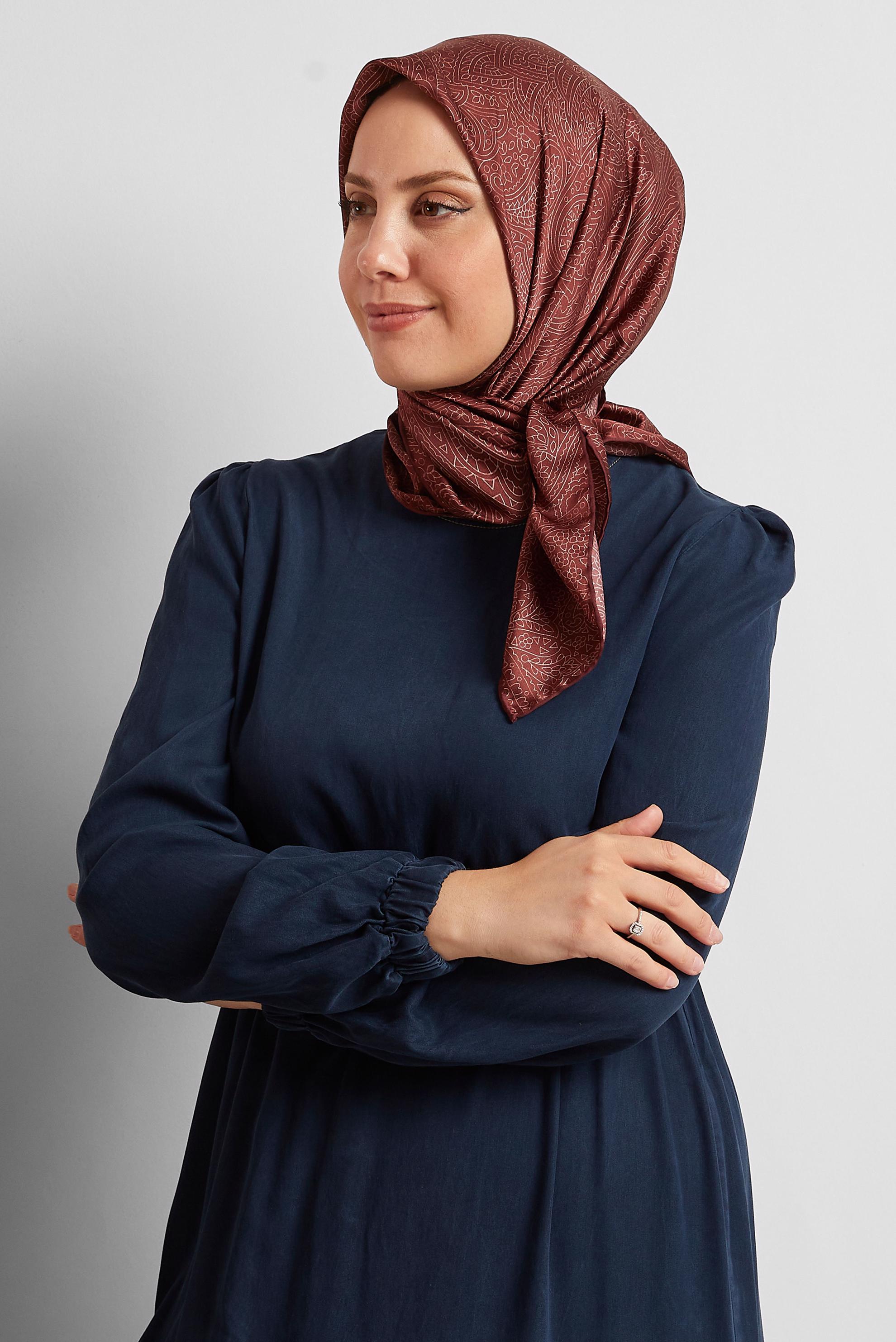 Tesettür giyim BORDO ALVİNA EŞARP 8536