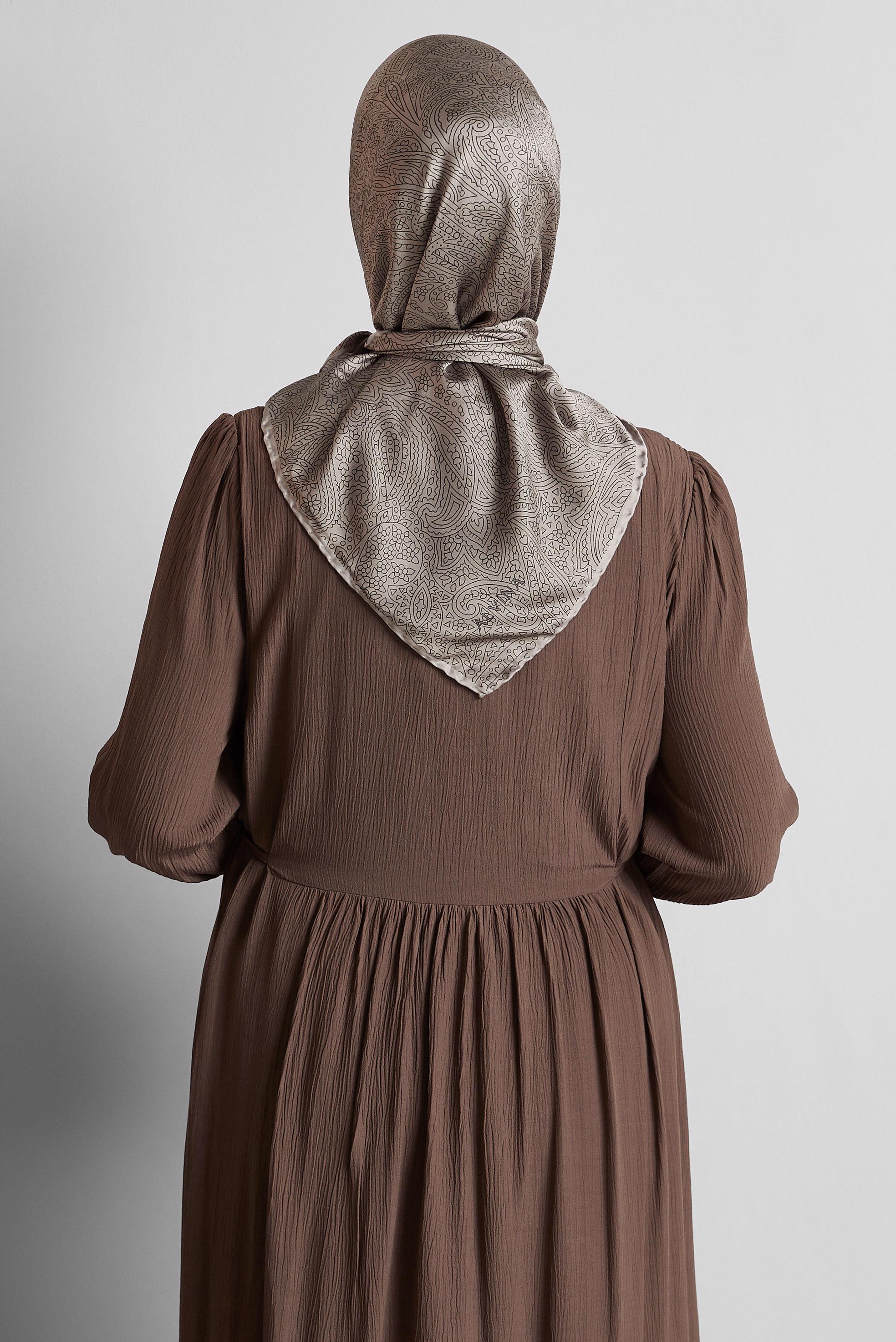 Tesettür giyim BEJ ALVİNA EŞARP 8536