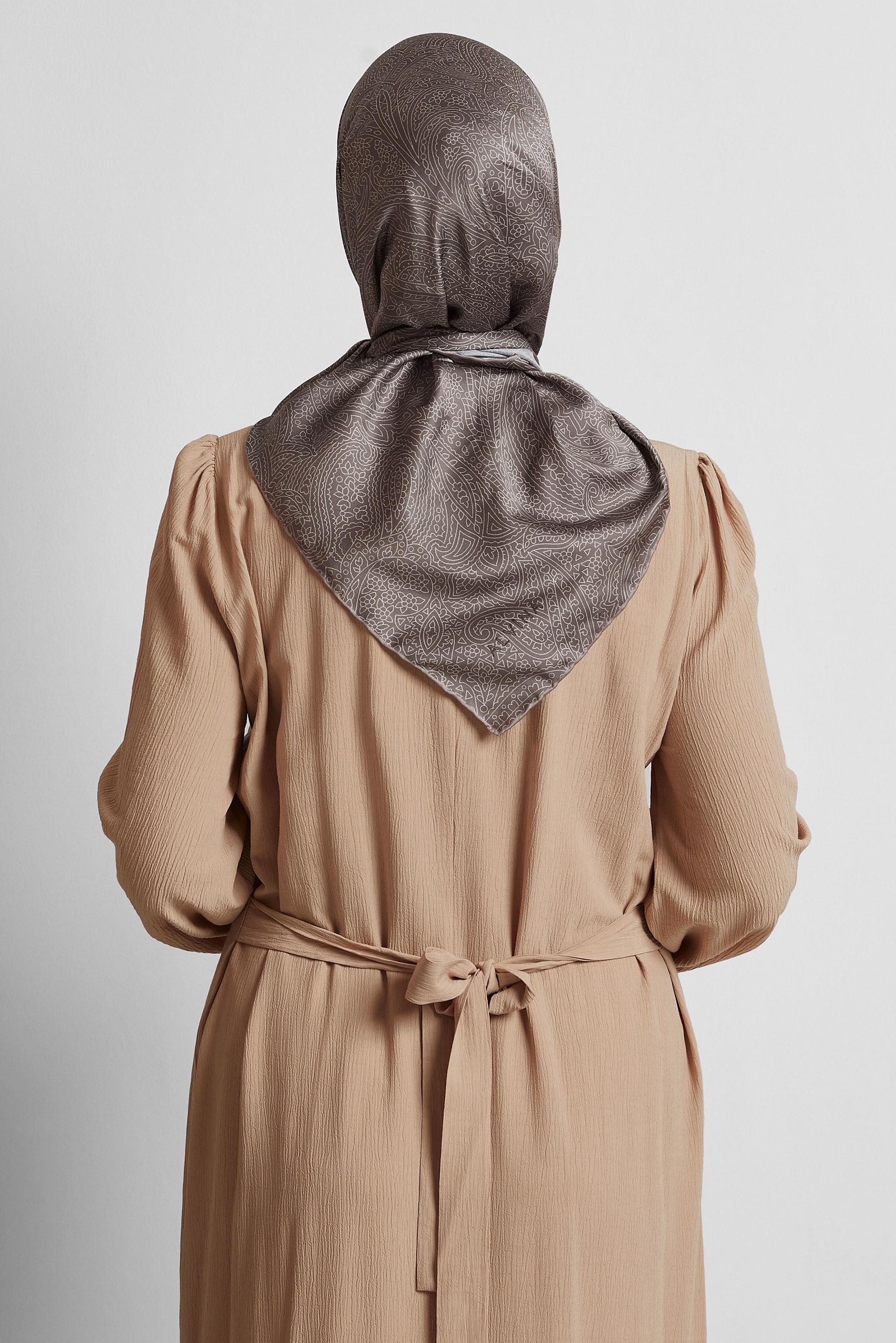 Tesettür giyim VİZON ALVİNA EŞARP 8536