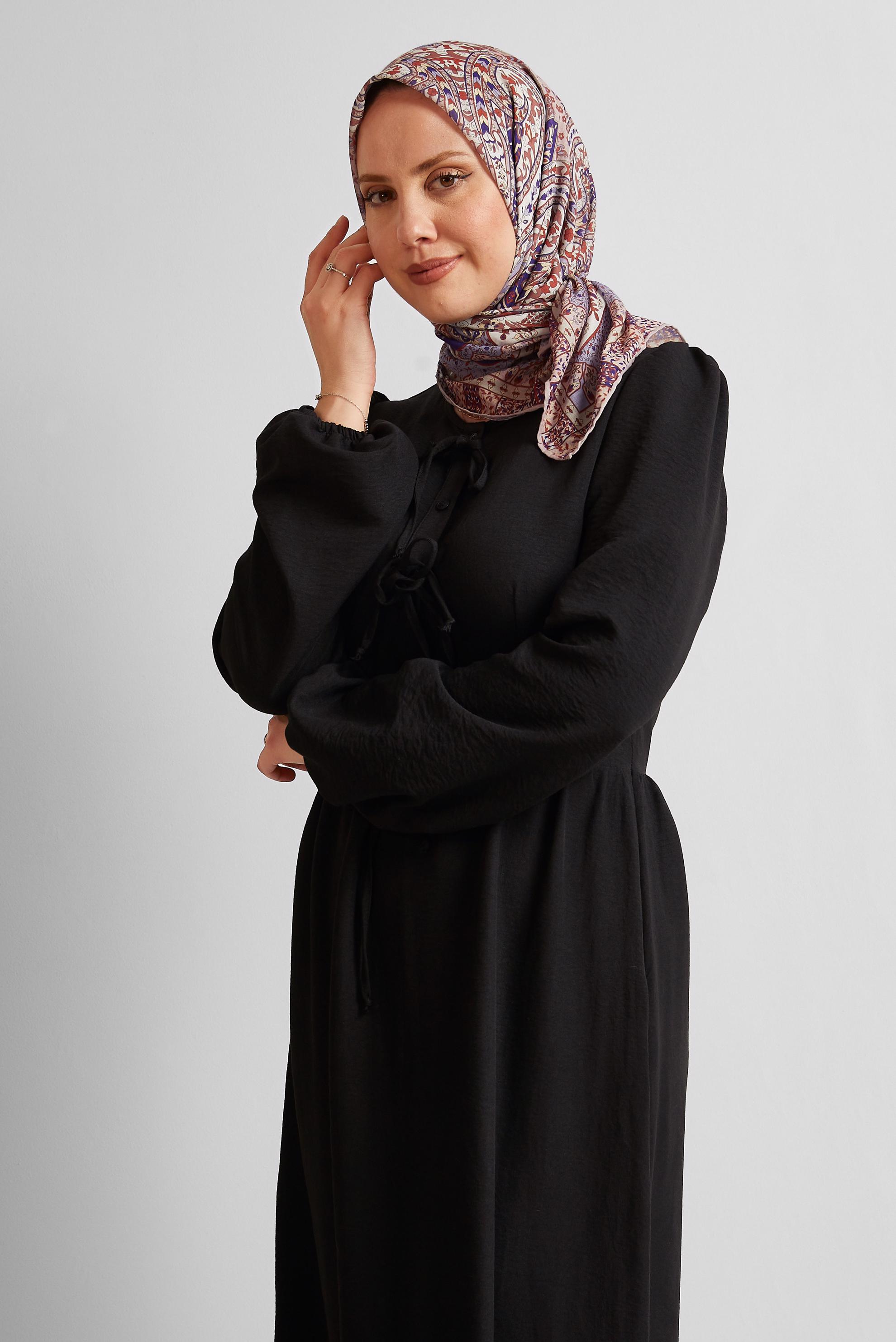 Tesettür giyim PUDRA ALVİNA DESENLİ EŞARP 8538