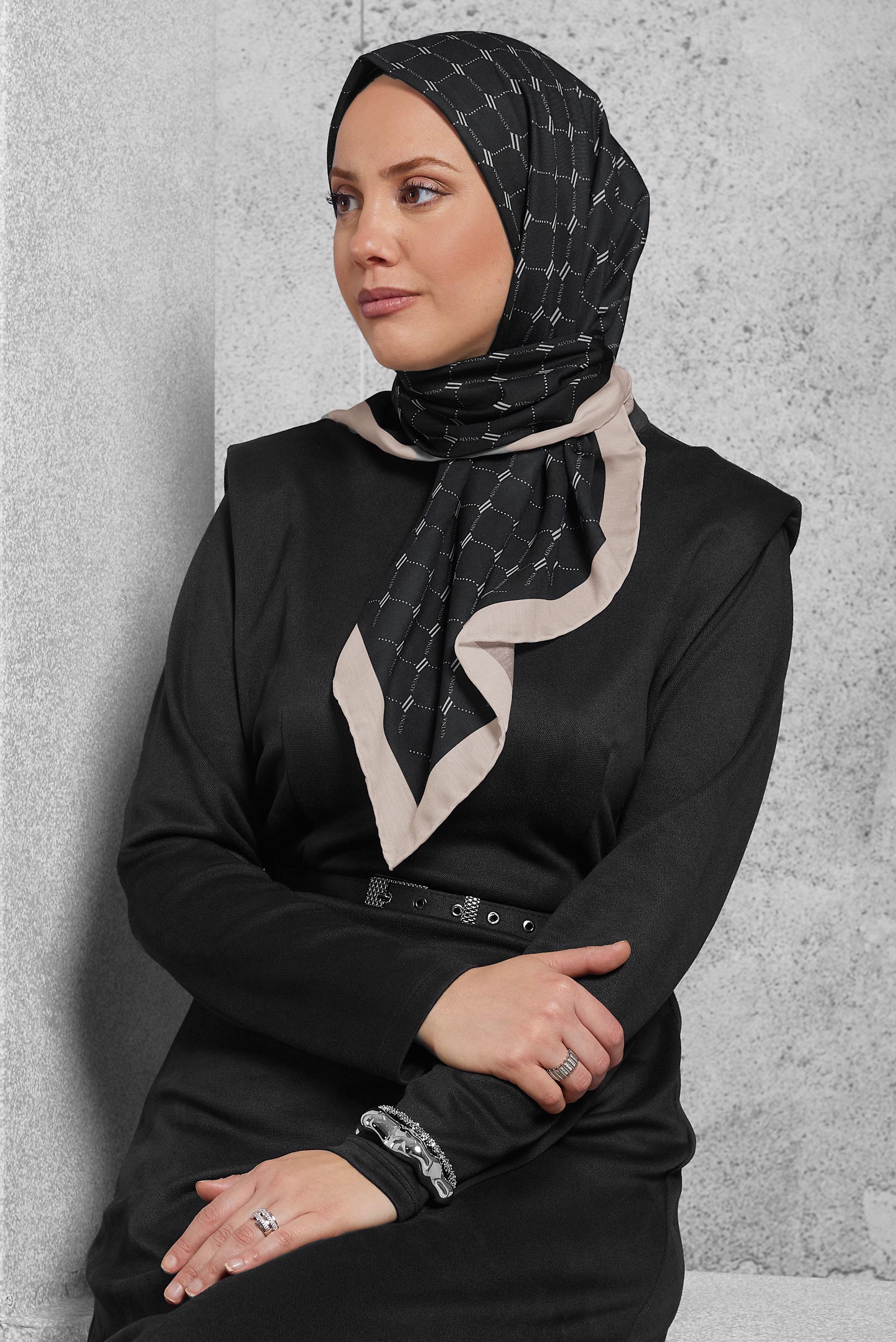 Tesettür giyim SİYAH ALVİNA EŞARP 10280