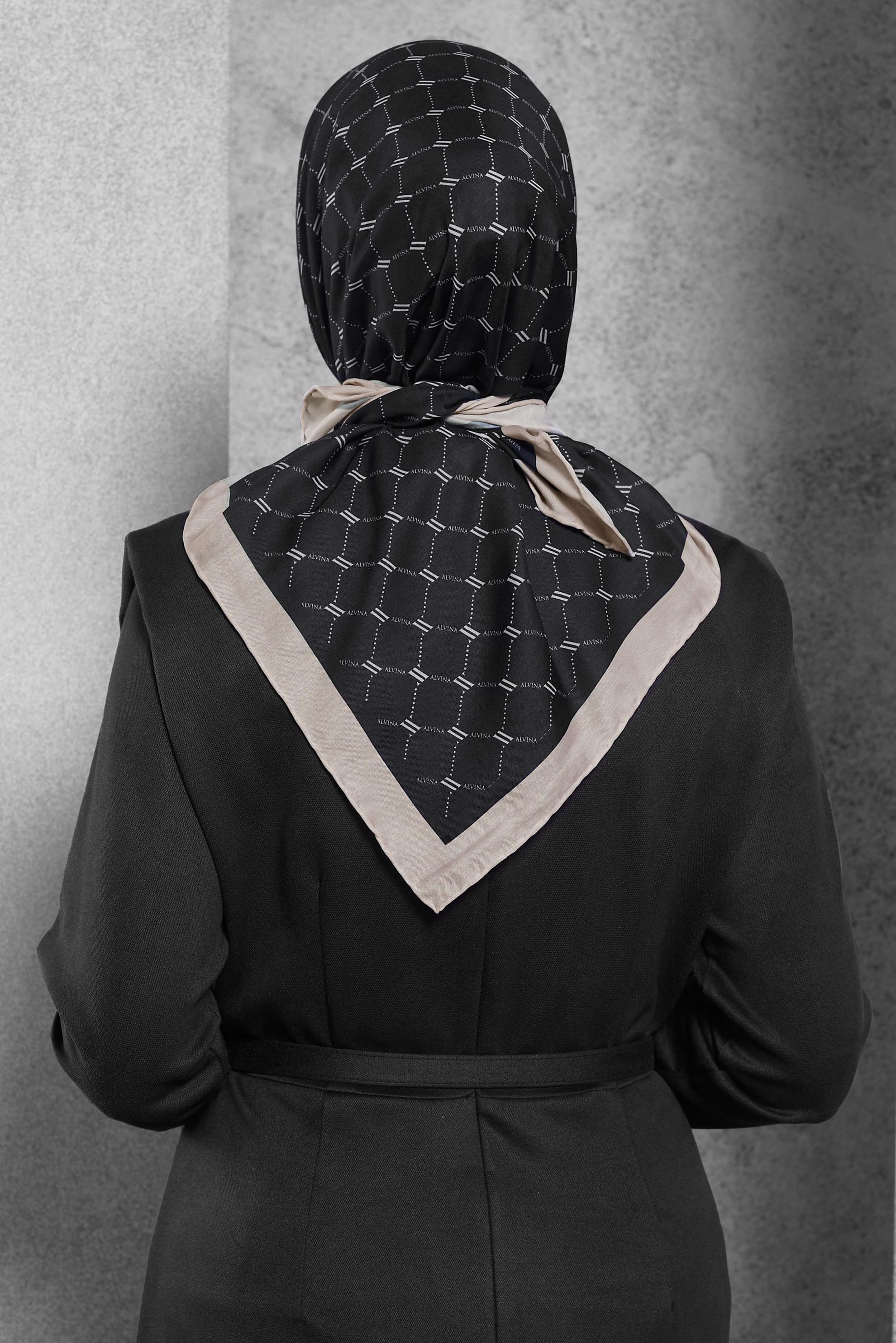 Tesettür giyim SİYAH ALVİNA EŞARP 10280