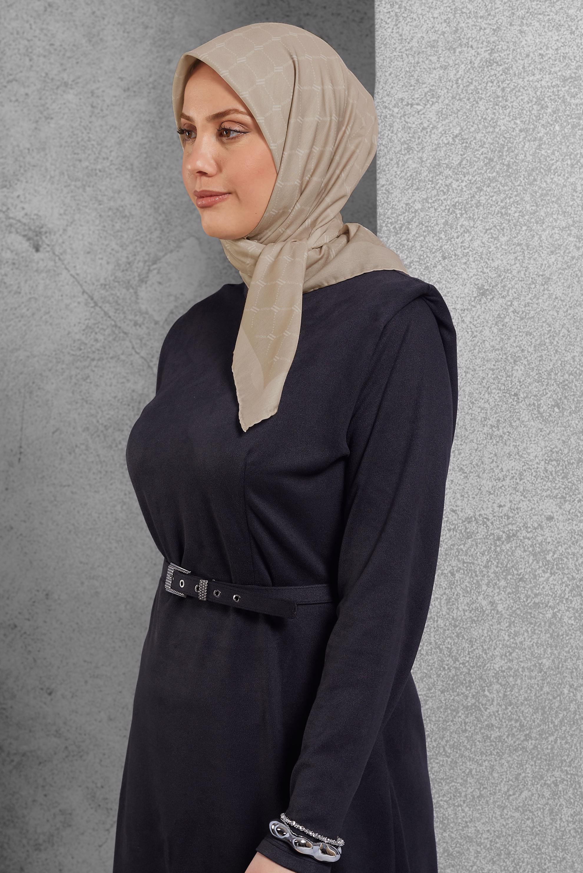 Tesettür giyim BEJ ALVİNA EŞARP 10280