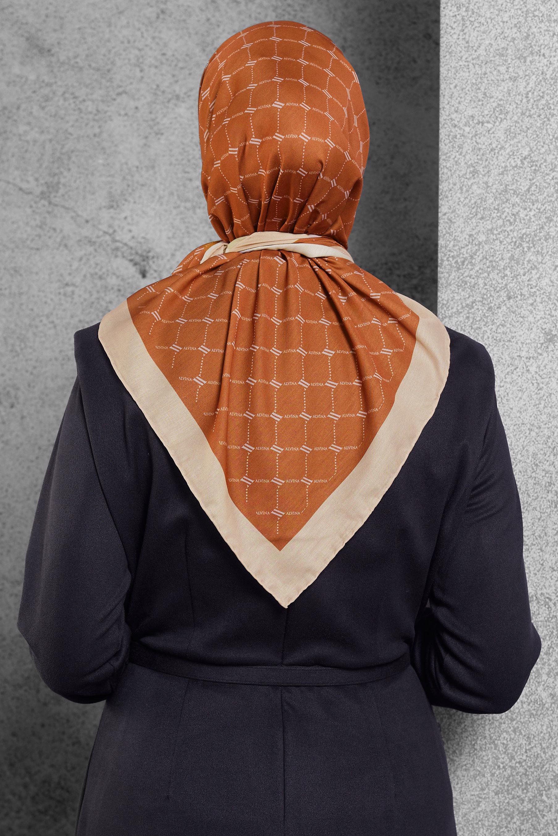 Tesettür giyim TURUNCU ALVİNA EŞARP 10280