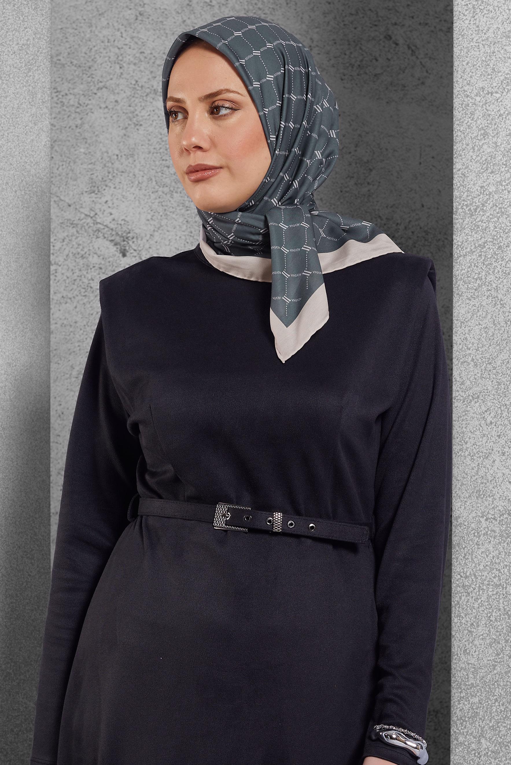 Tesettür giyim GRİ ALVİNA EŞARP 10280