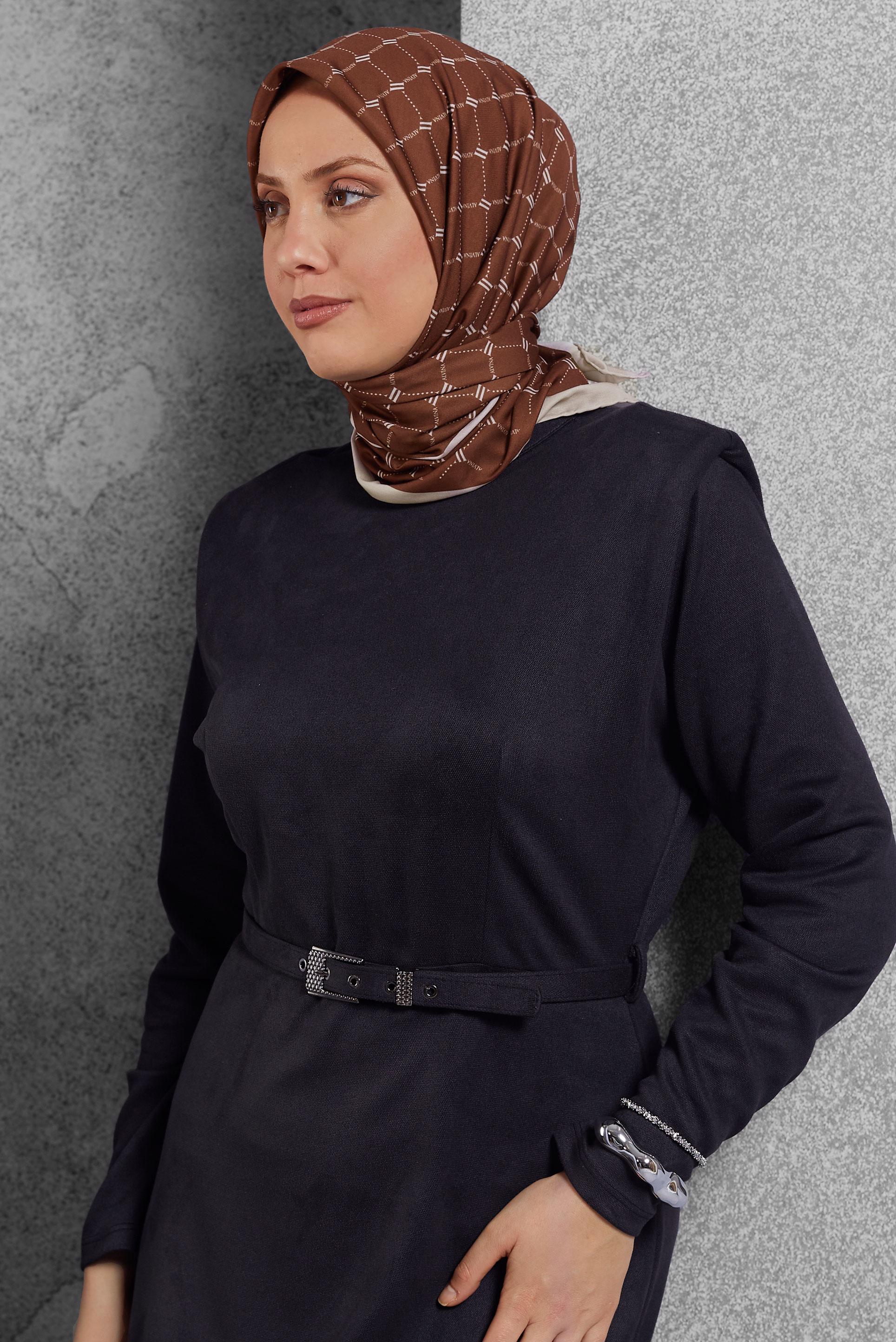 Tesettür giyim KAHVE ALVİNA EŞARP 10280