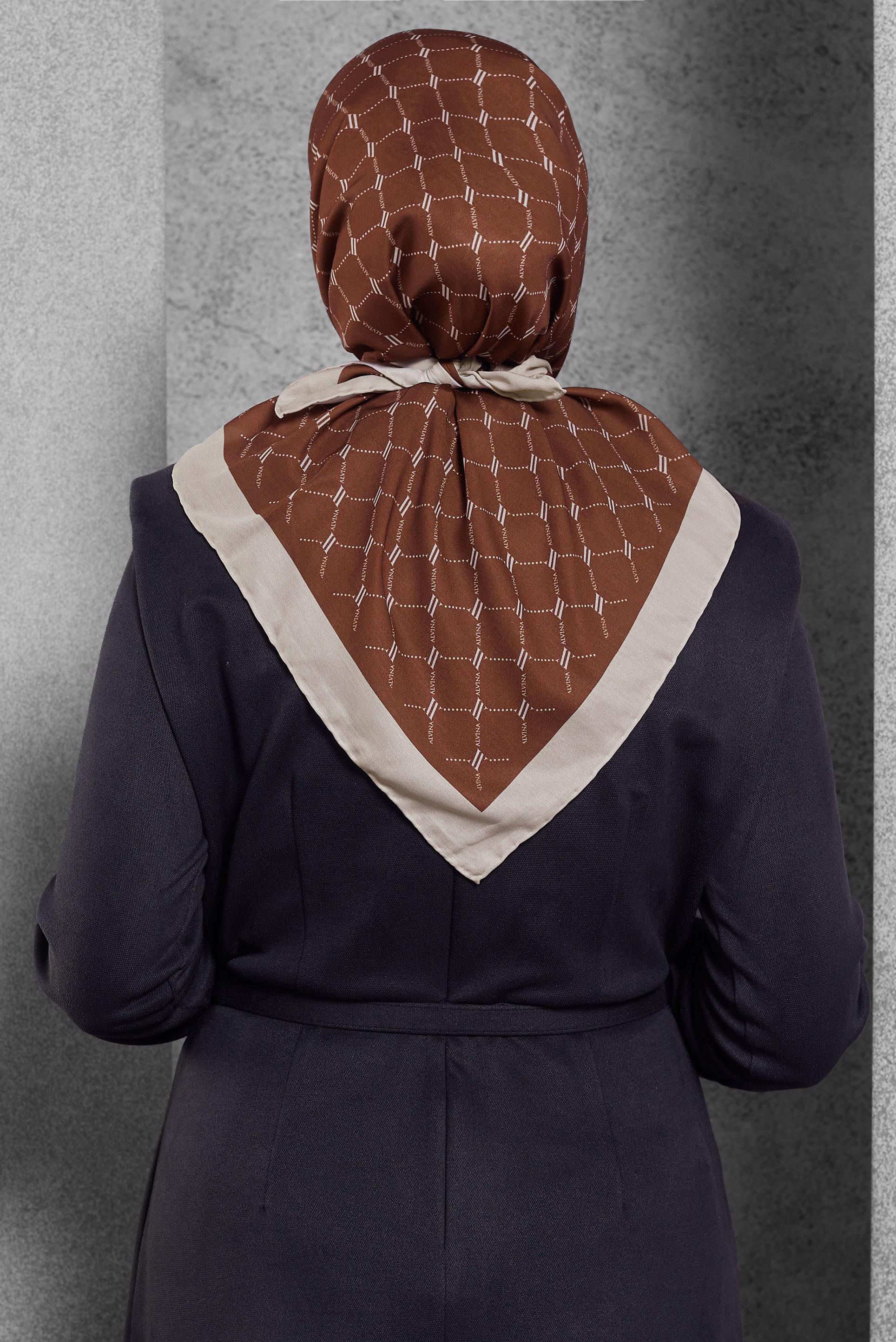 Tesettür giyim KAHVE ALVİNA EŞARP 10280