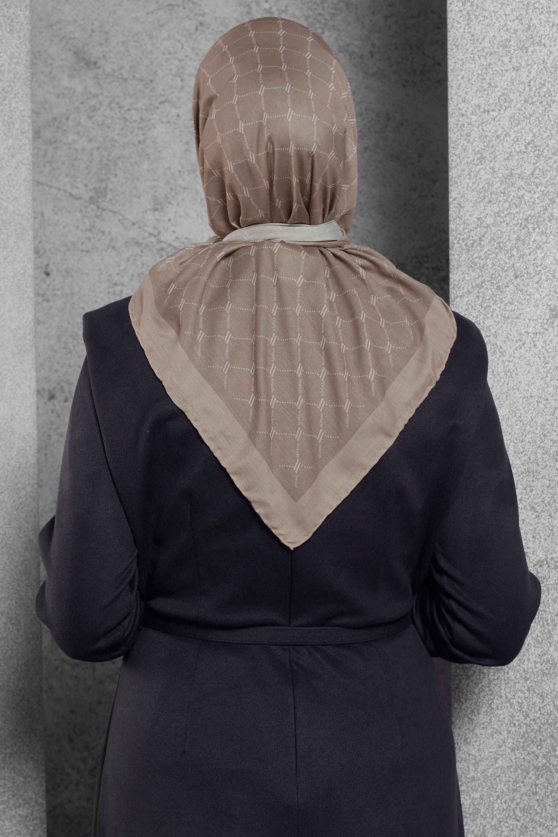 Tesettür giyim VİZON ALVİNA EŞARP 10280