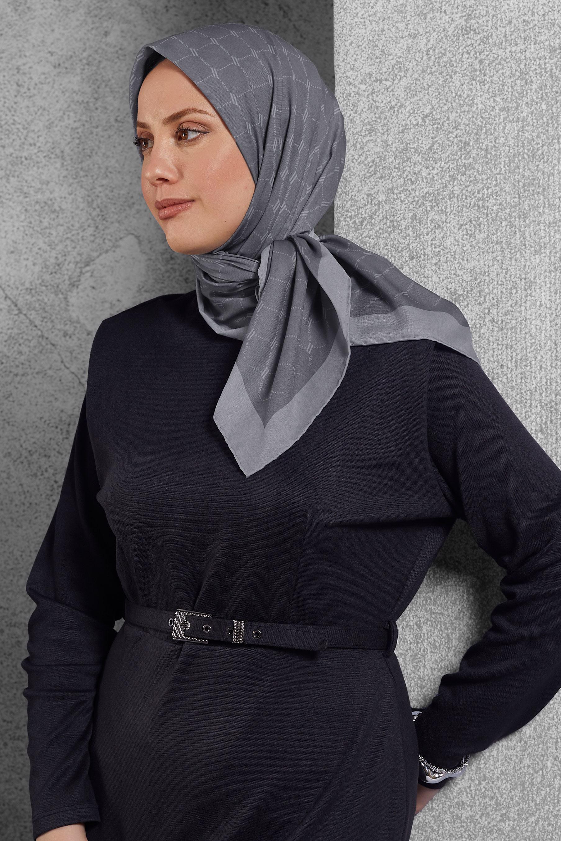 Tesettür giyim GRİ ALVİNA EŞARP 10280