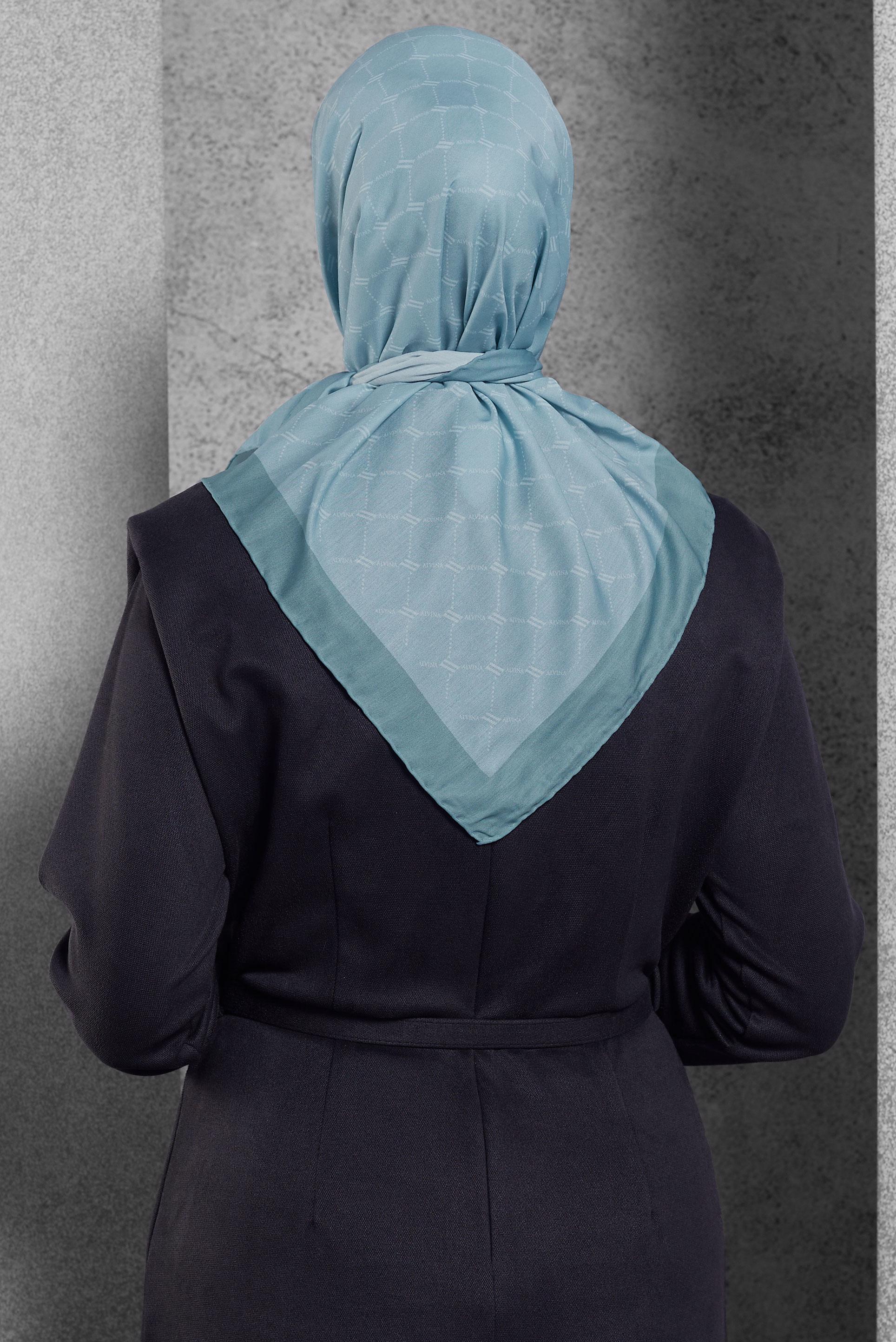 Tesettür giyim MAVİ ALVİNA EŞARP 10280