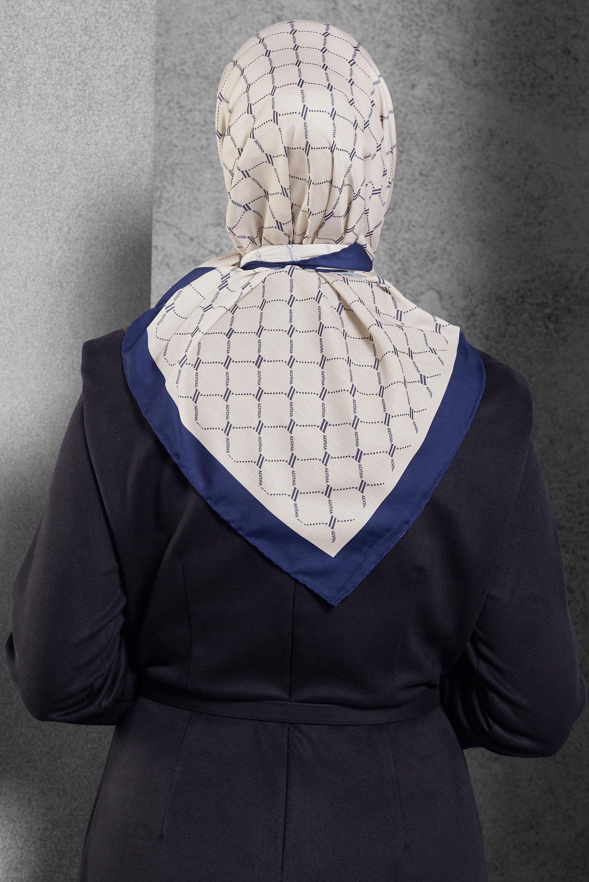 Tesettür giyim LACİVERT ALVİNA EŞARP 10280