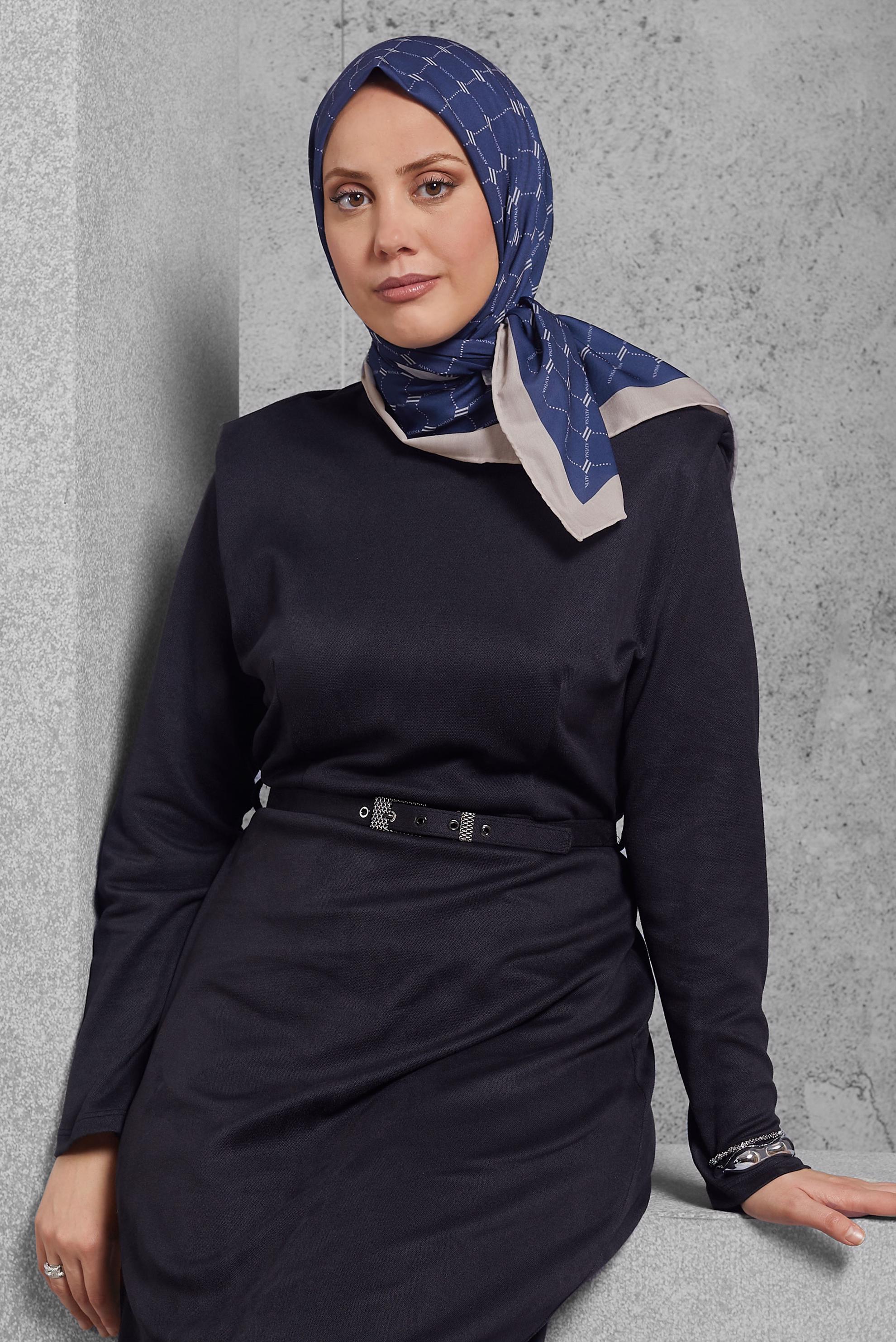 Tesettür giyim LACİVERT ALVİNA EŞARP 10280