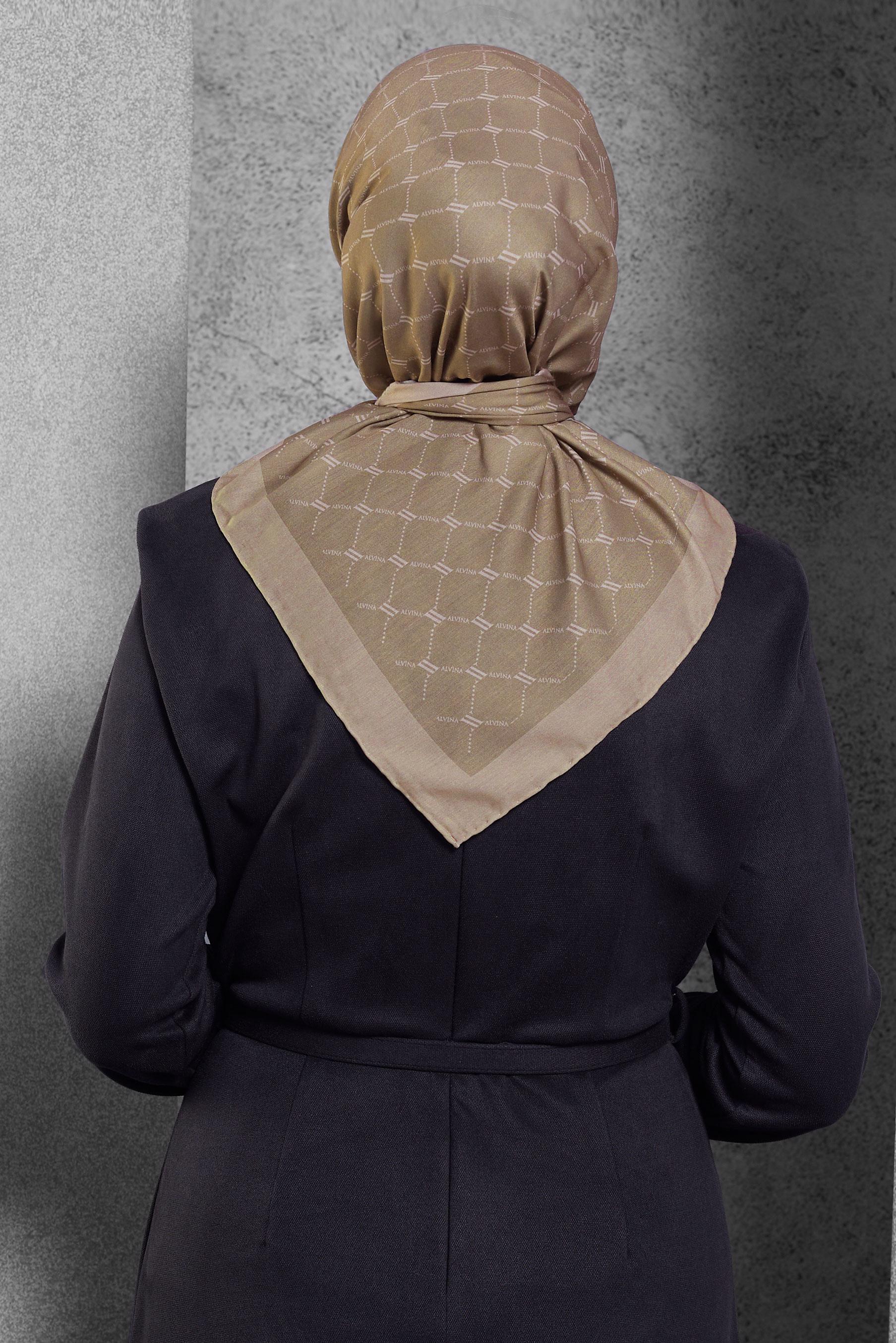 Tesettür giyim VİZON ALVİNA EŞARP 10280