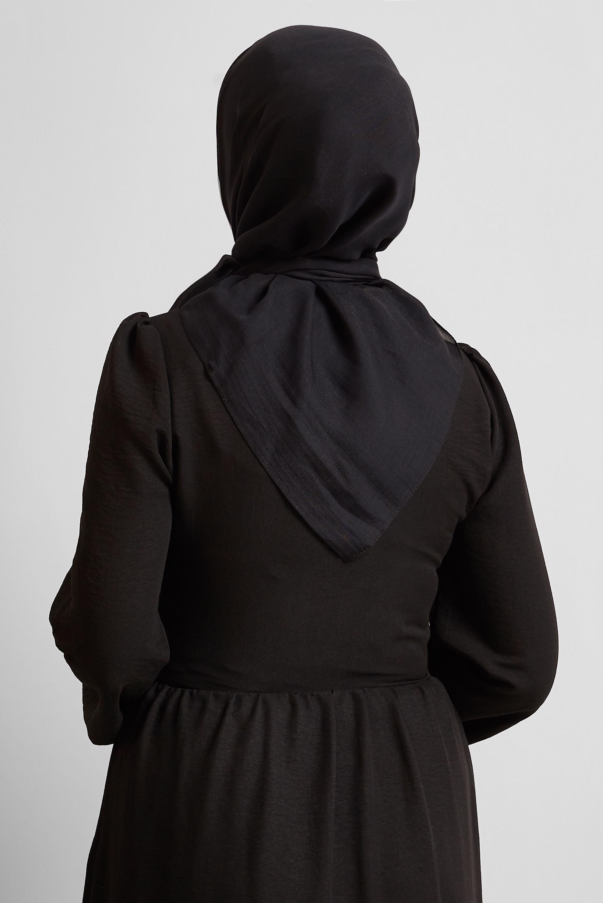 Tesettür giyim SİYAH ALVİNA PAMUK EŞARP 8543