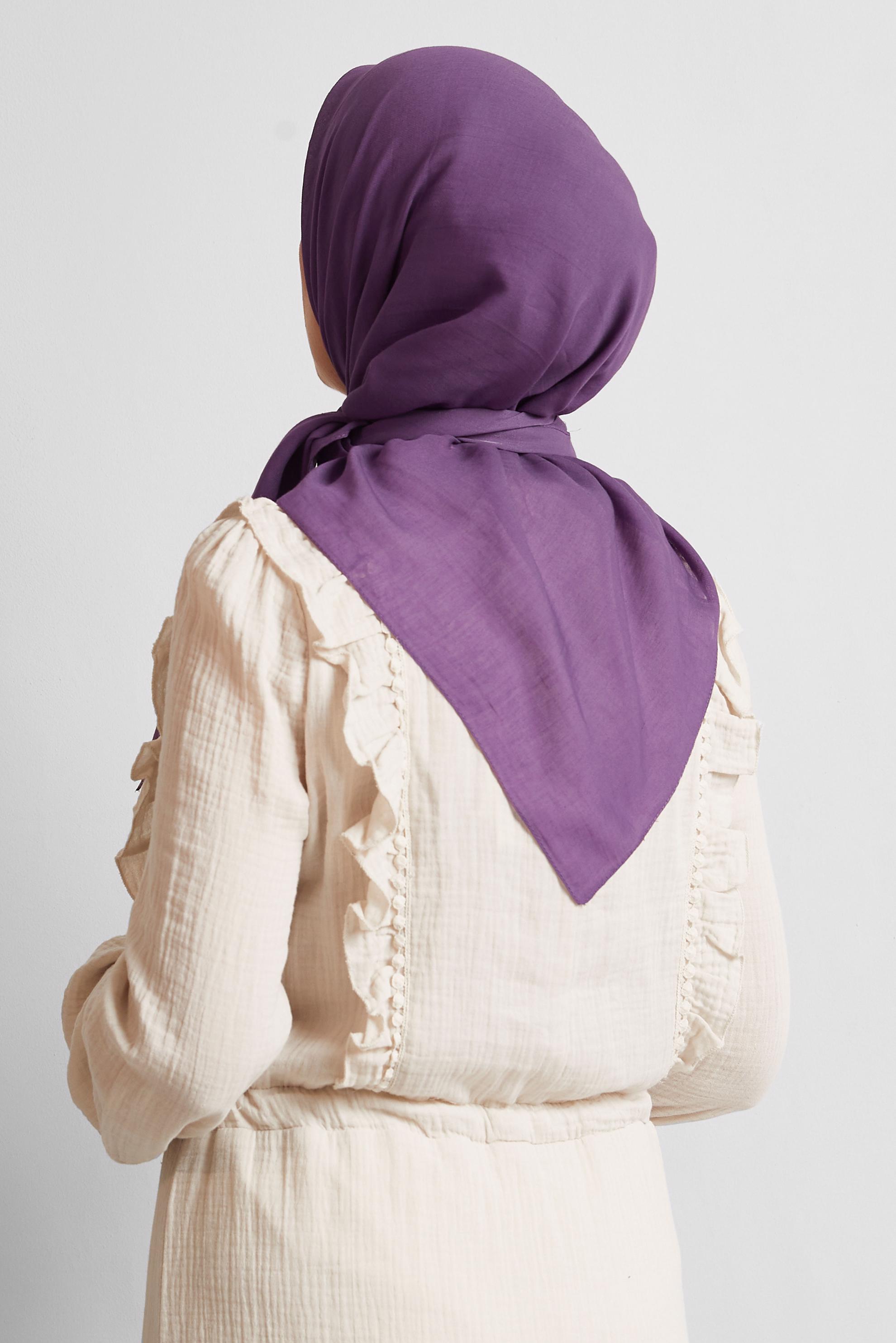 Tesettür giyim MOR ALVİNA PAMUK EŞARP 8543