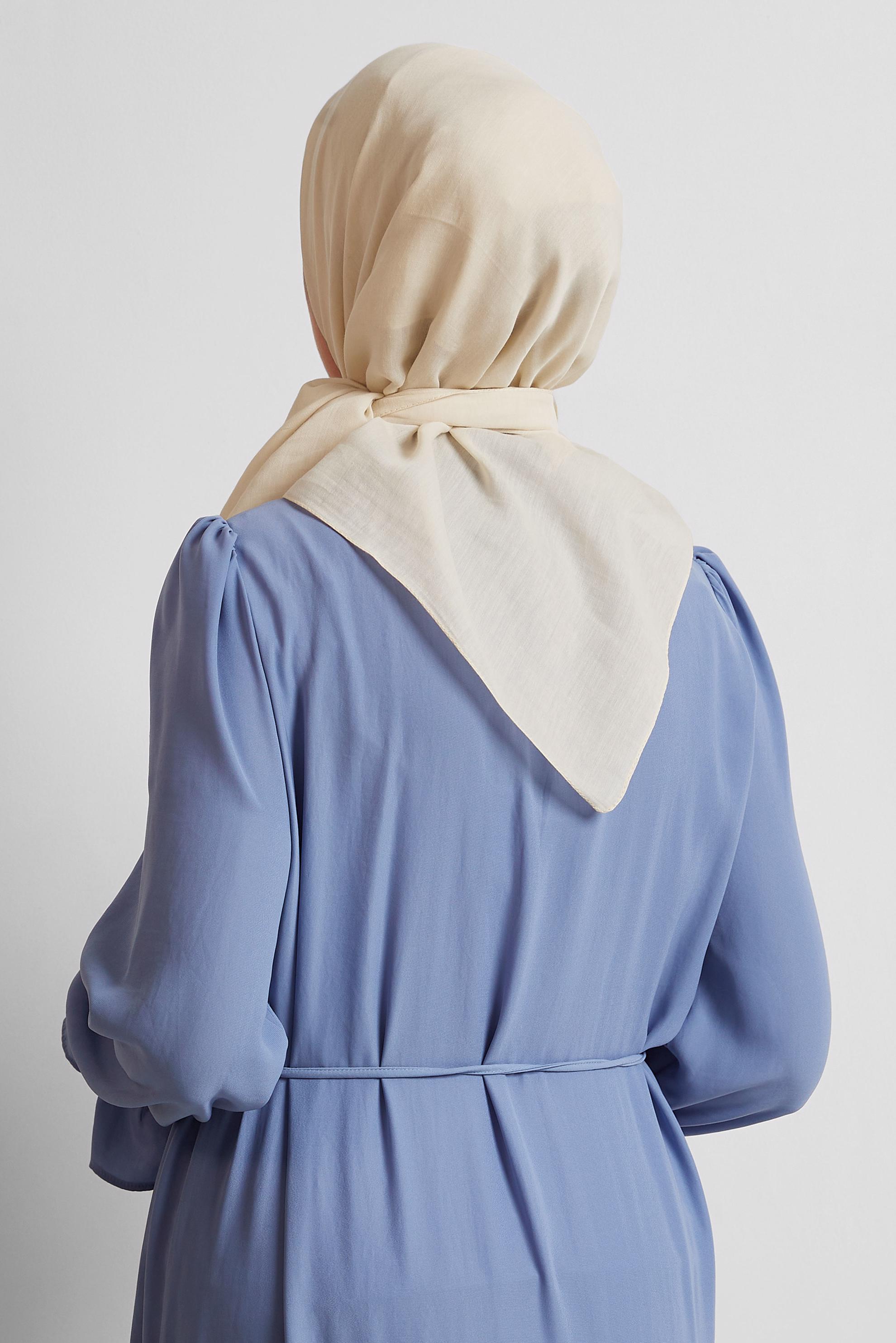 Tesettür giyim BEJ ALVİNA PAMUK EŞARP 8543