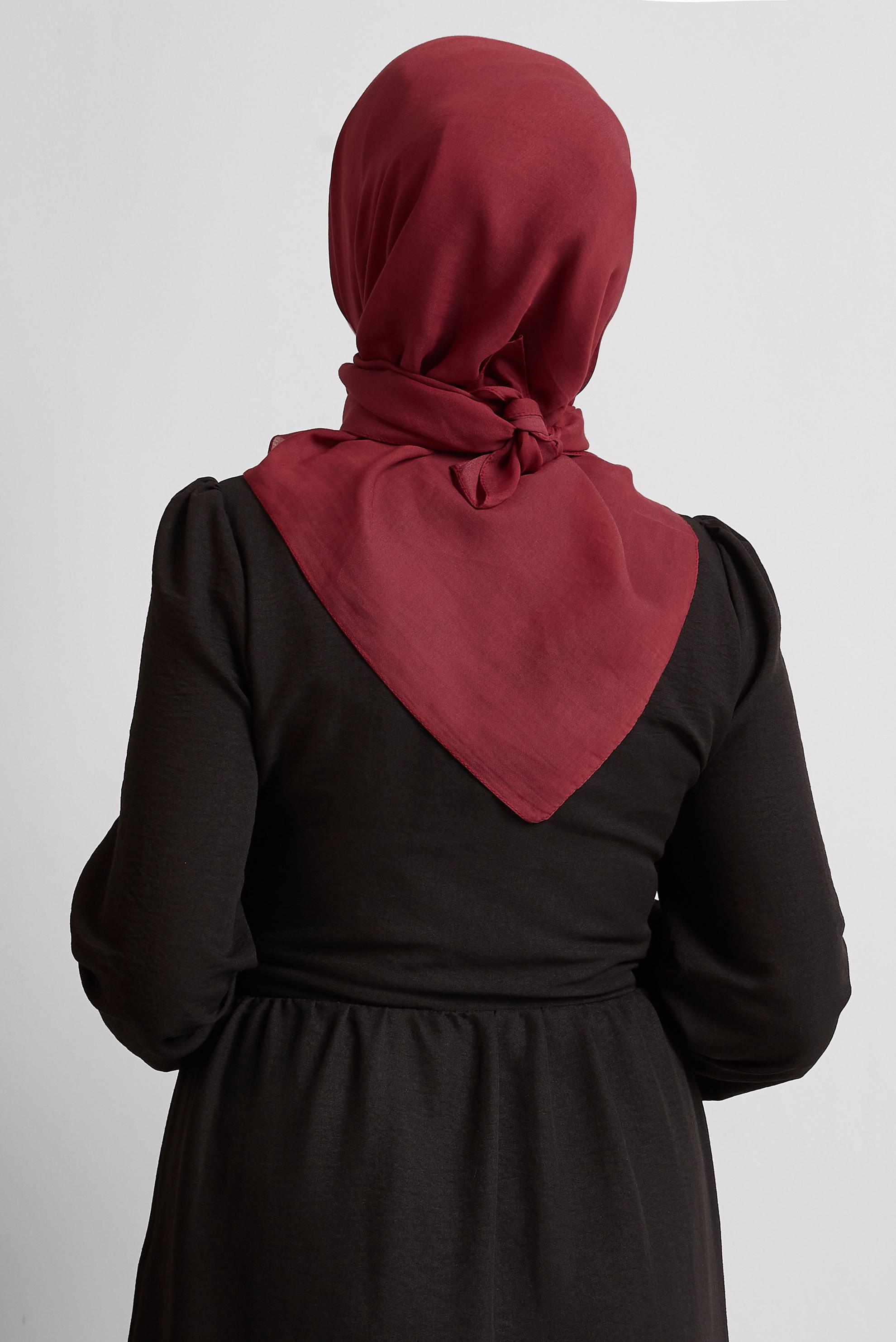 Tesettür giyim BORDO ALVİNA PAMUK EŞARP 8543