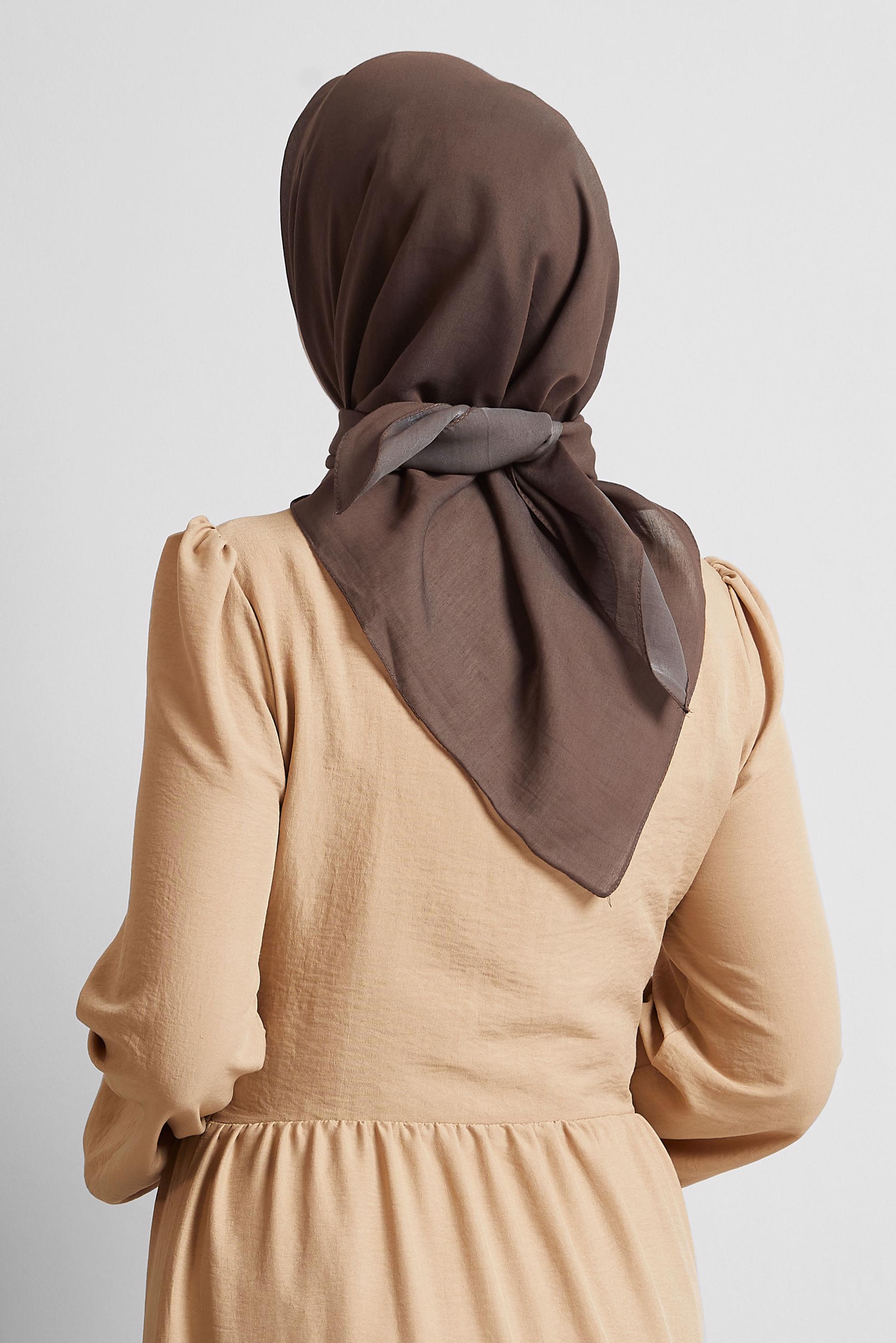 Tesettür giyim KAHVE ALVİNA PAMUK EŞARP 8543