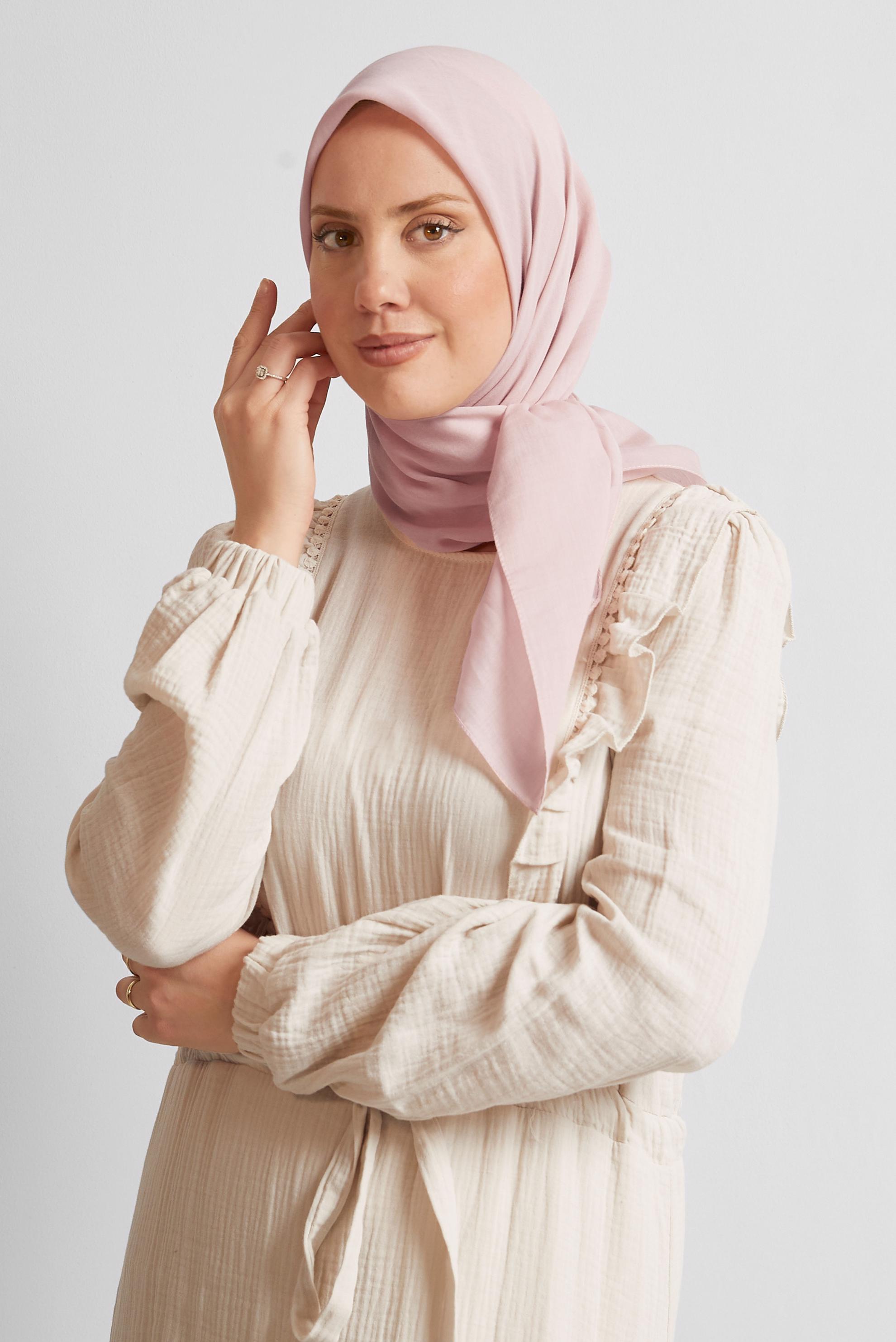 Tesettür giyim PUDRA ALVİNA PAMUK EŞARP 8543