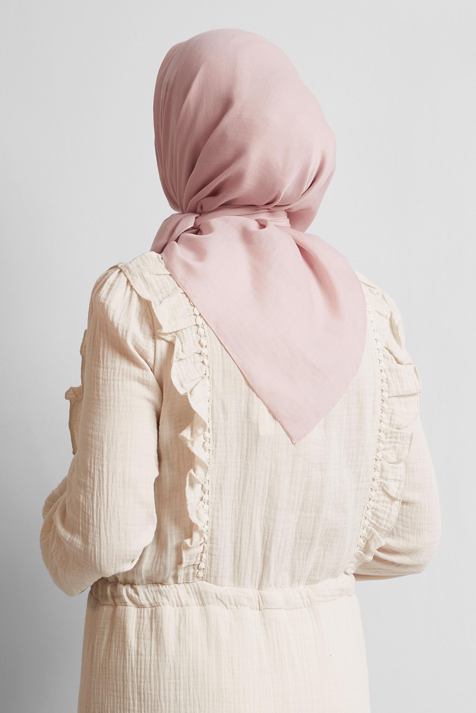 Tesettür giyim PUDRA ALVİNA PAMUK EŞARP 8543