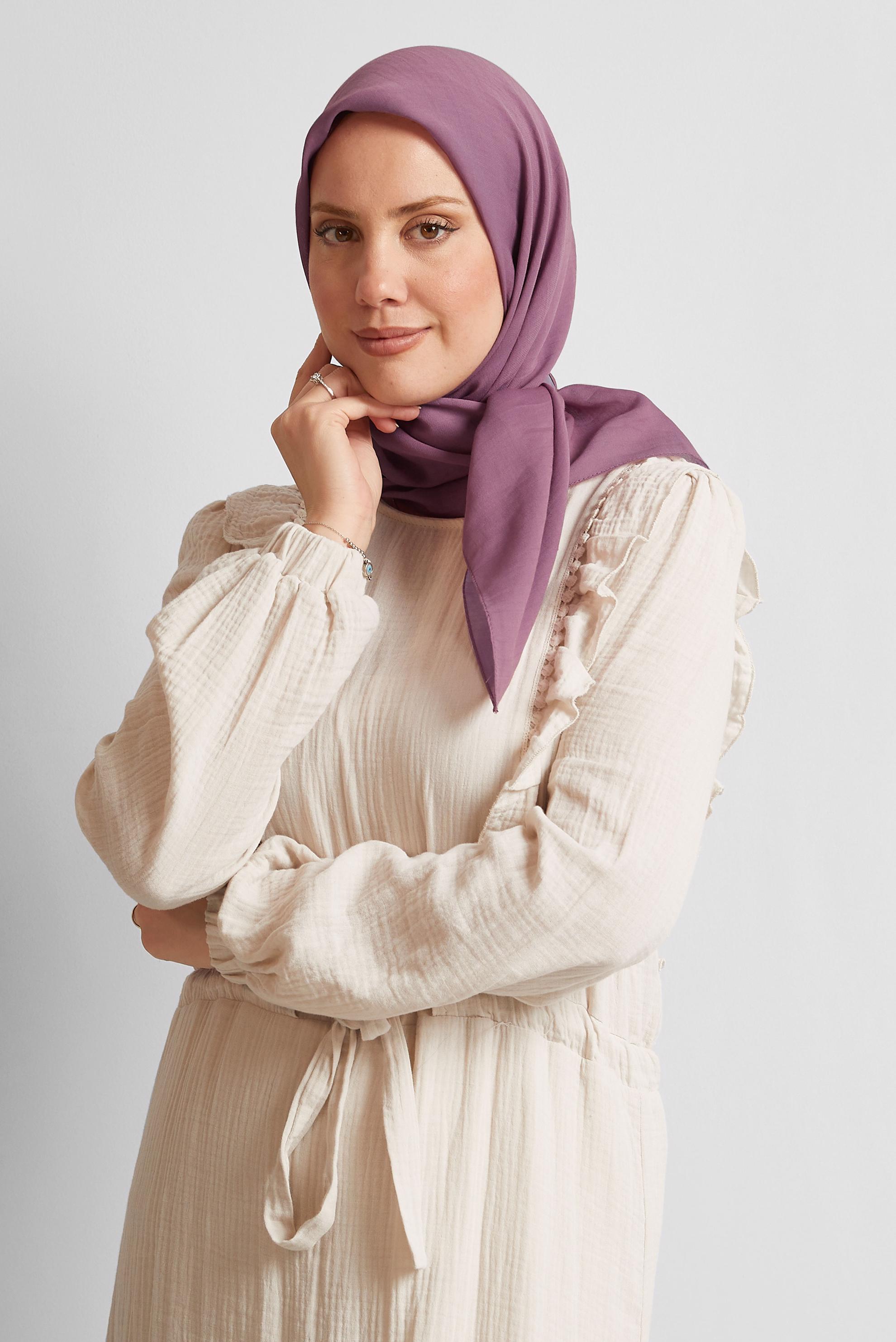 Tesettür giyim MOR ALVİNA PAMUK EŞARP 8543