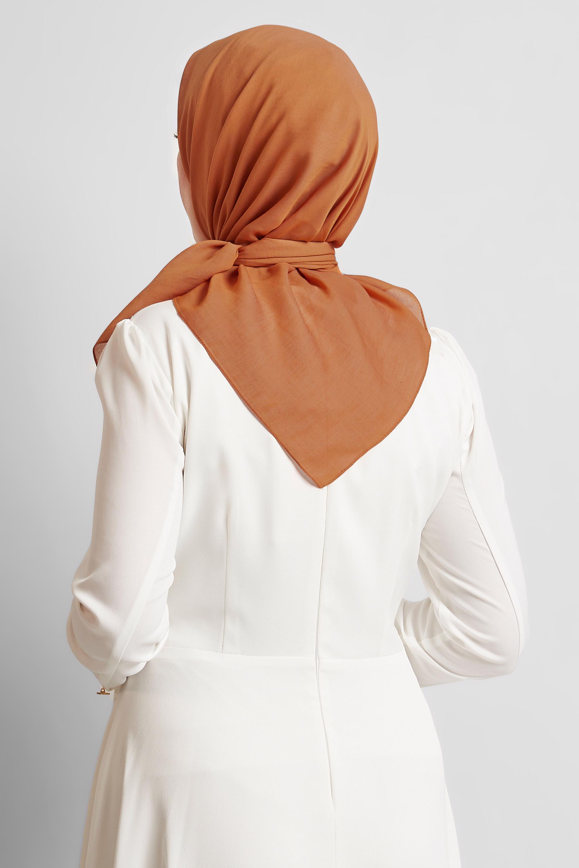 Tesettür giyim TABA ALVİNA PAMUK EŞARP 8543