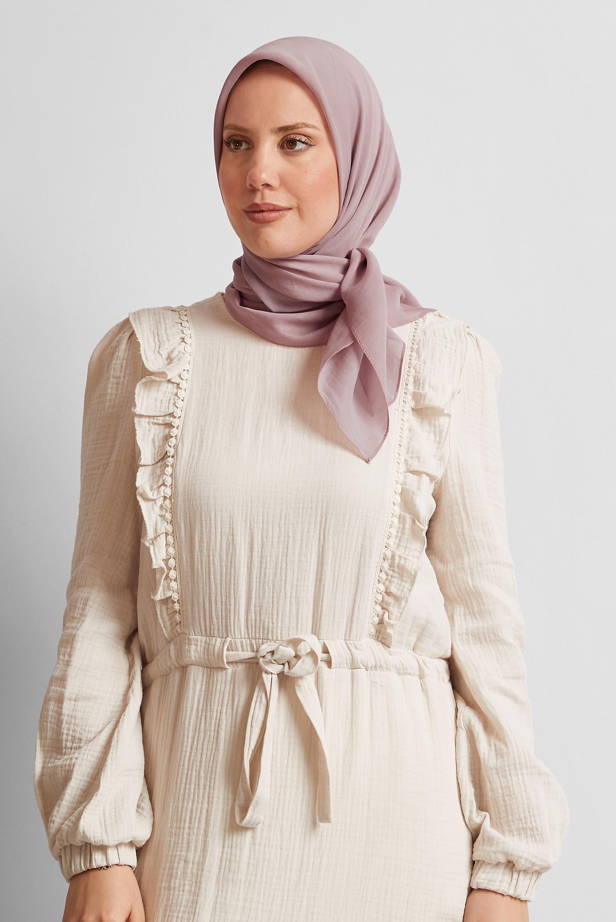 Tesettür giyim PEMBE ALVİNA PAMUK EŞARP 8543