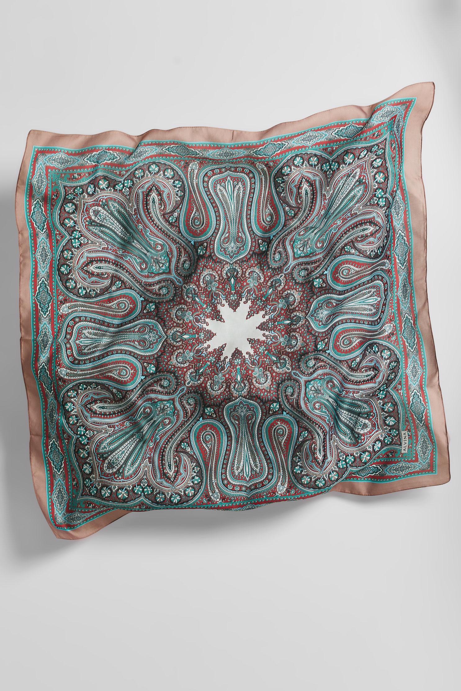 Tesettür giyim KUM ALVİNA DESENLİ EŞARP 8551