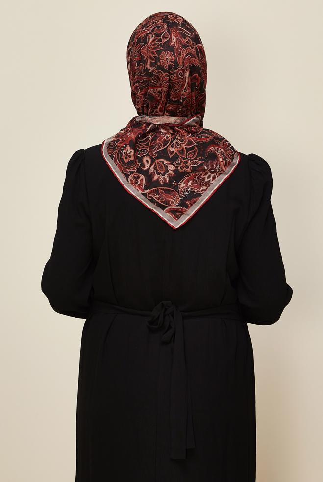 Vêtements hijab ROUGE ÉCHARPE À MOTIFS ALVINA 8557 - ALVİNA