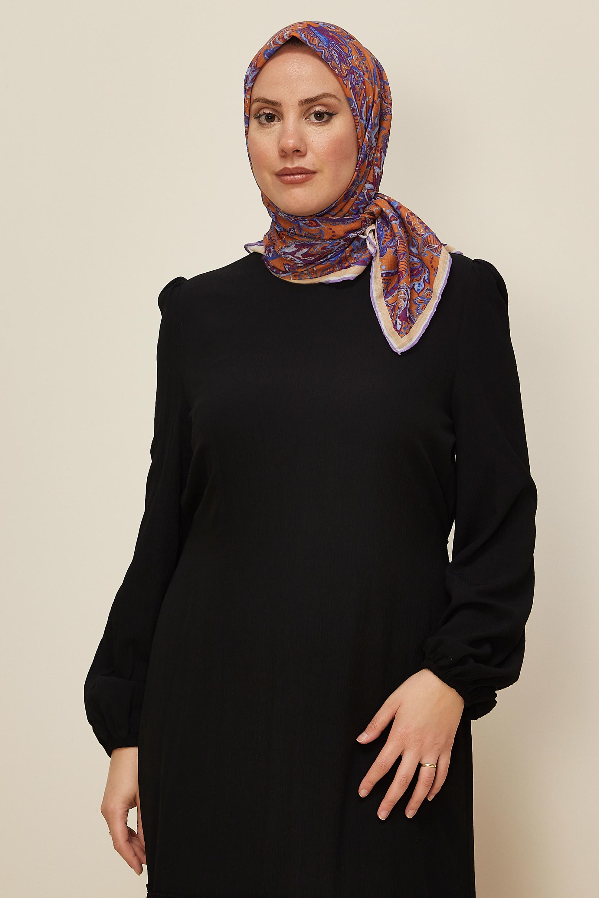 Vêtements hijab POURPRE ÉCHARPE À MOTIFS ALVINA 8557