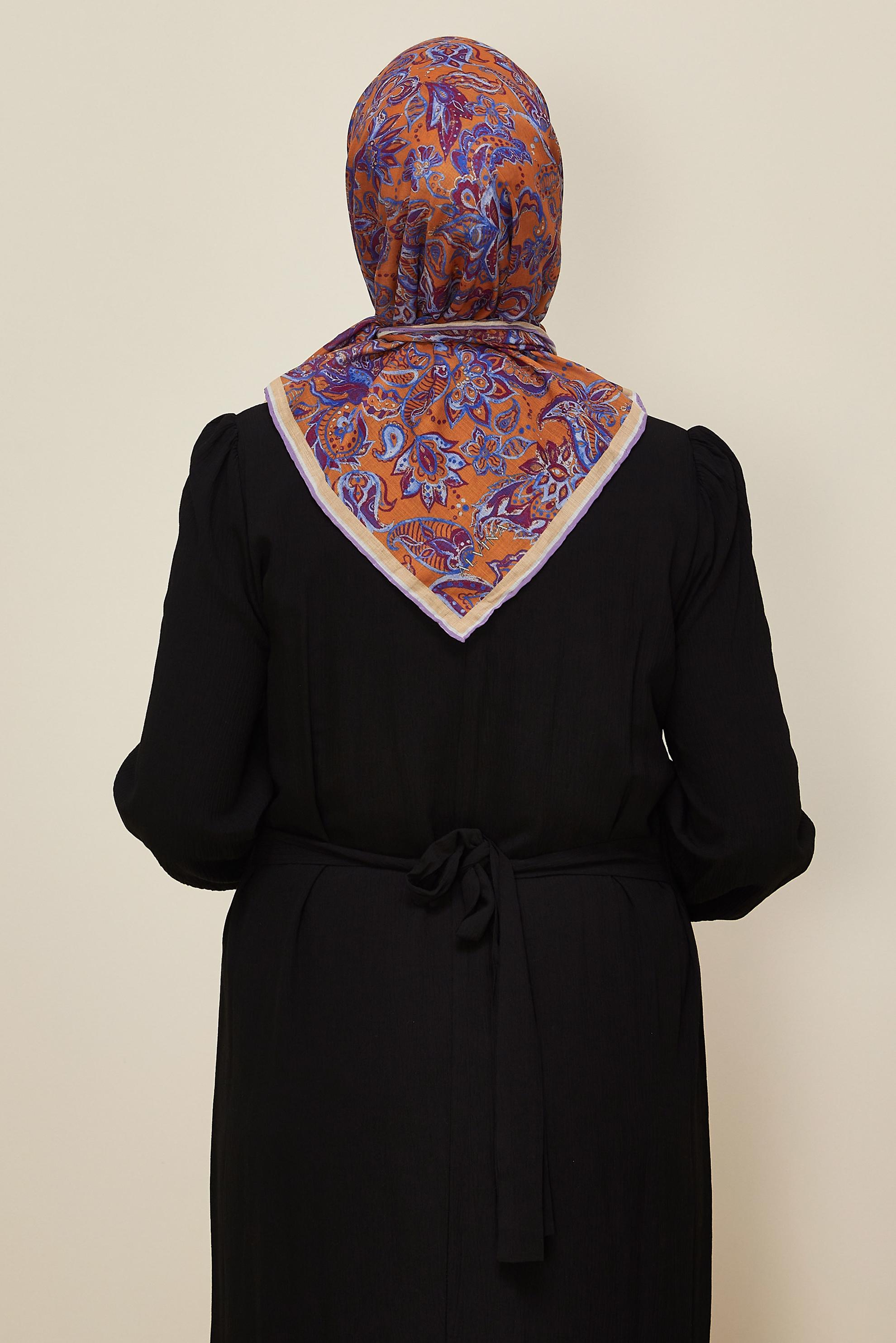 Vêtements hijab POURPRE ÉCHARPE À MOTIFS ALVINA 8557