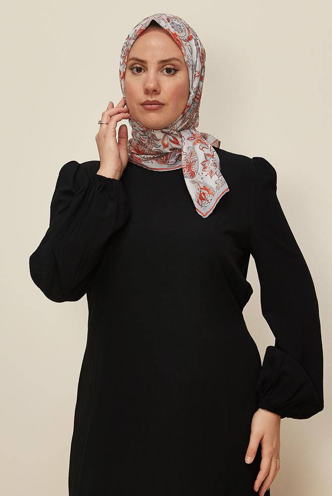 Vêtements hijab ORANGE ÉCHARPE À MOTIFS ALVINA 8557 - ALVİNA