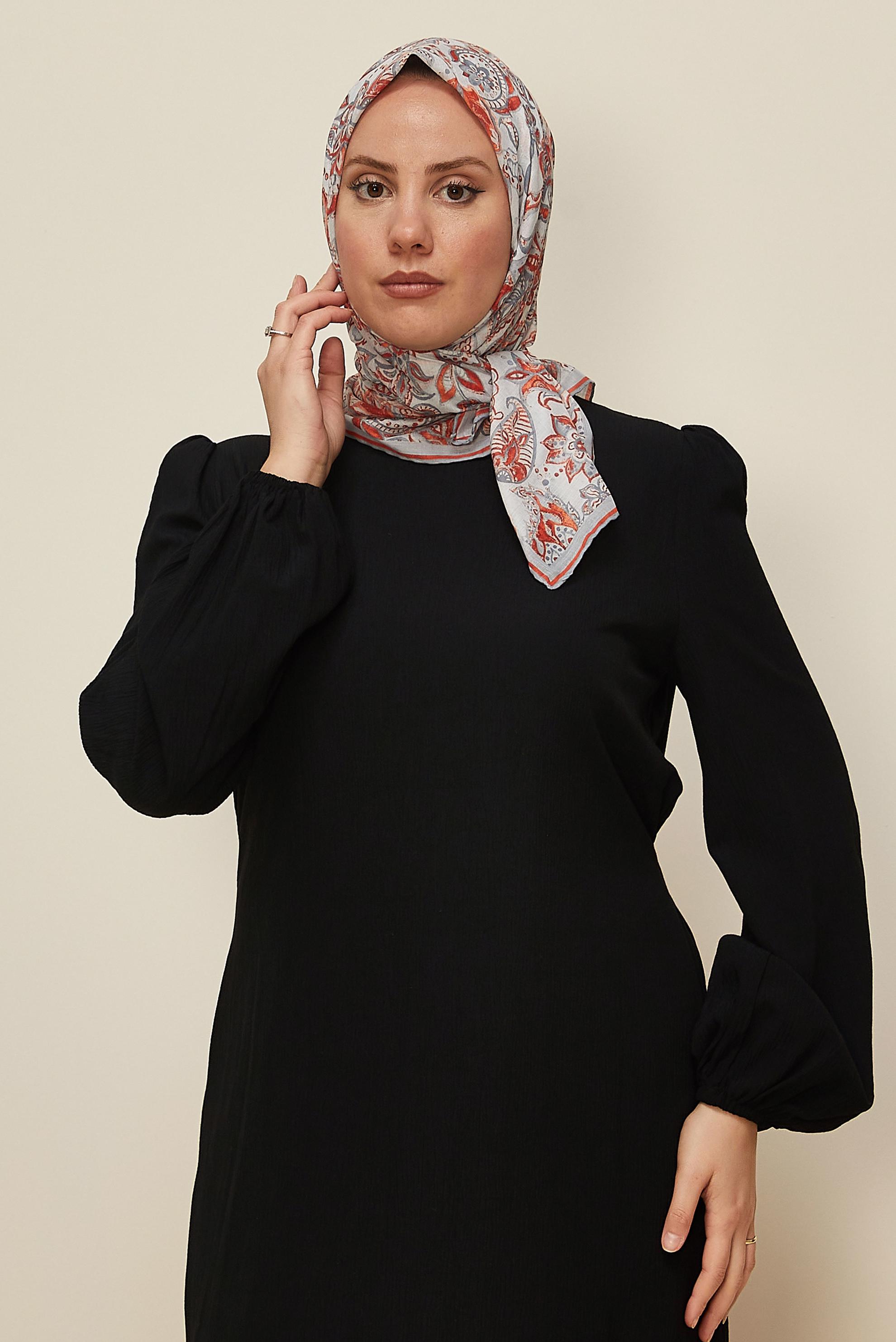 Vêtements hijab ORANGE ÉCHARPE À MOTIFS ALVINA 8557