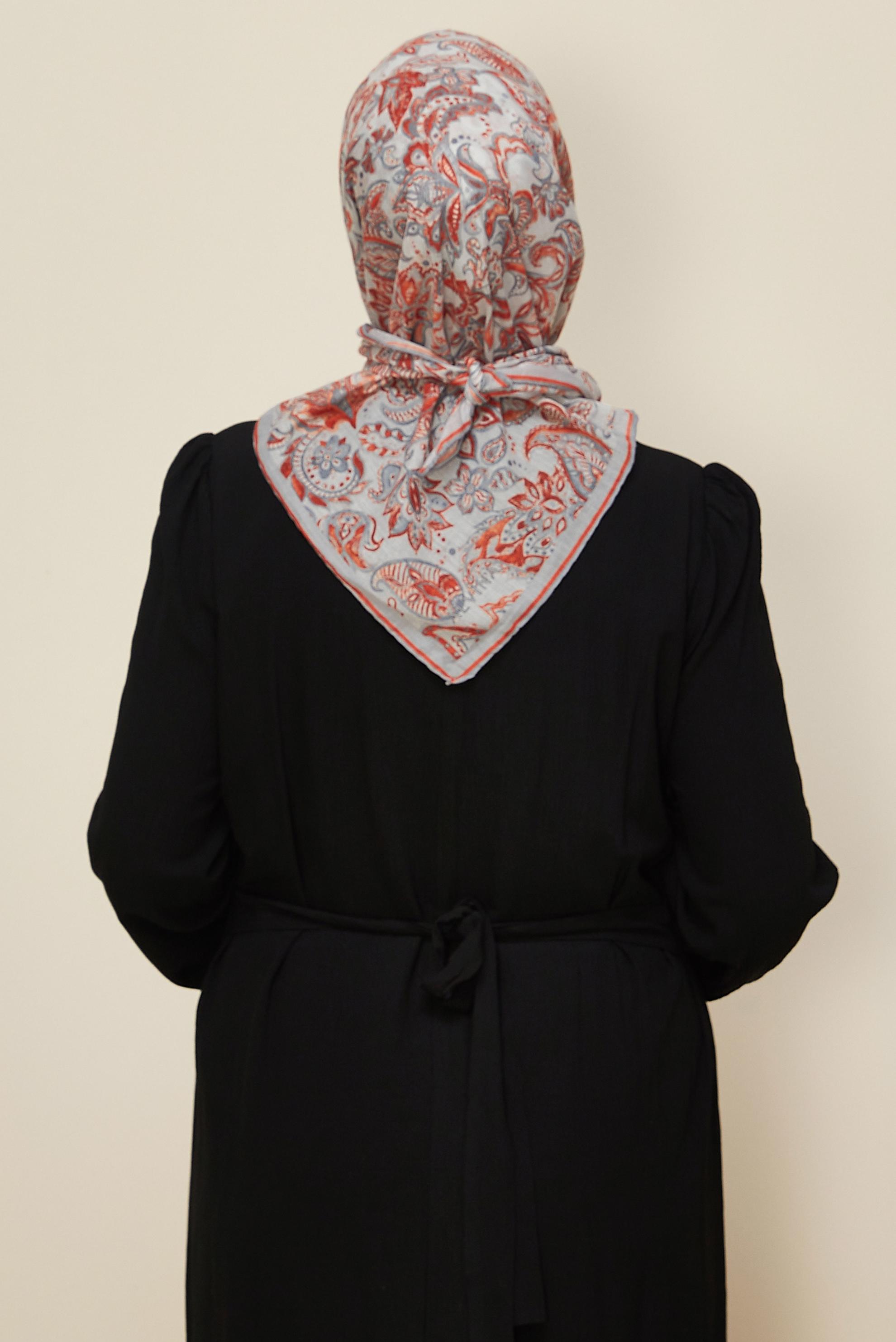Vêtements hijab ORANGE ÉCHARPE À MOTIFS ALVINA 8557