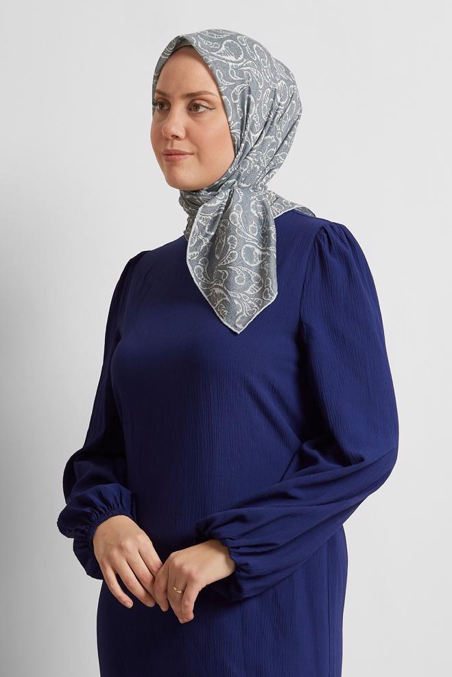 Vêtements hijab GRIS ÉCHARPE À MOTIFS ALVINA 8558 - ALVİNA