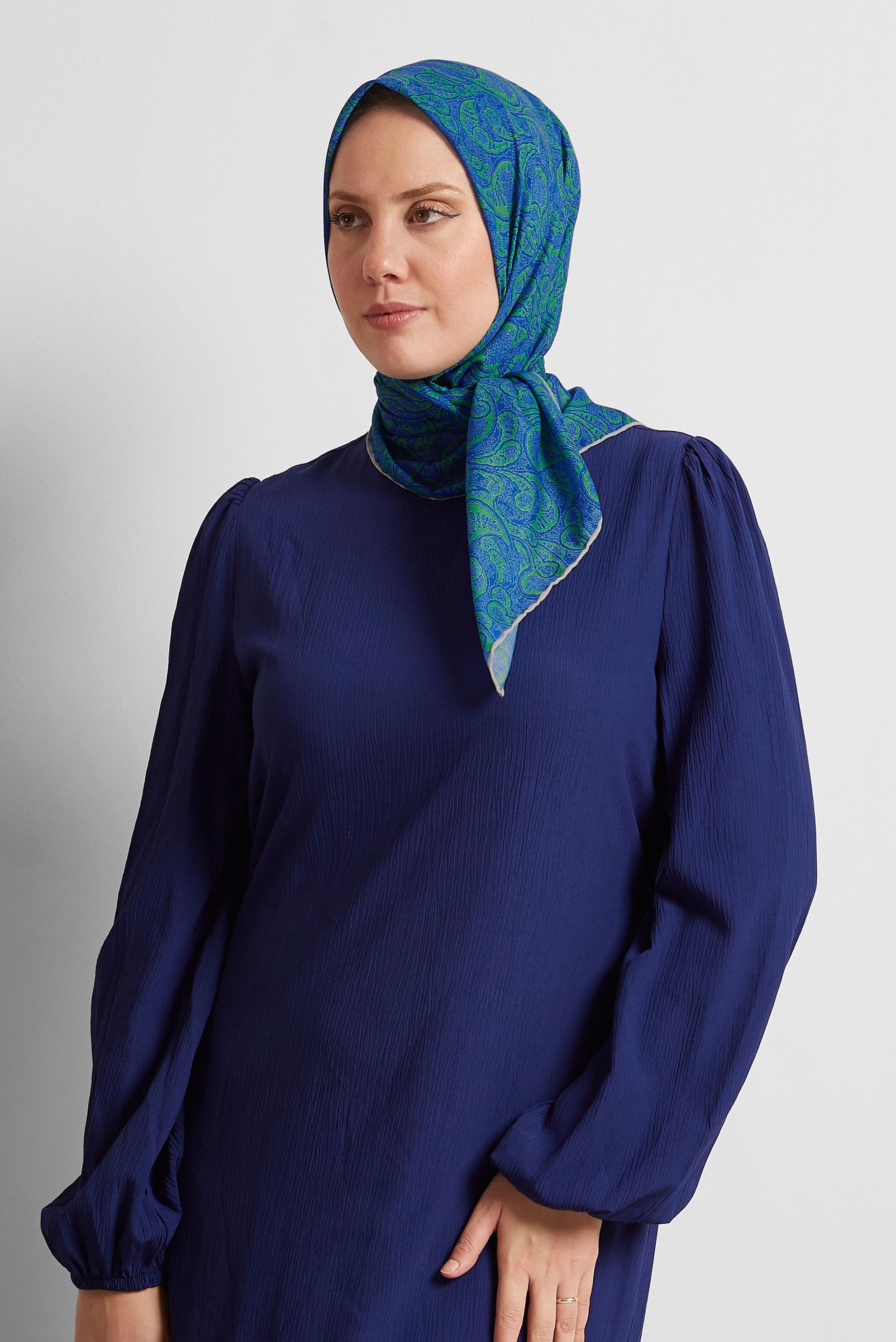 Hijab clothing GREEN ALVINA PATTERNED SCARF 8558