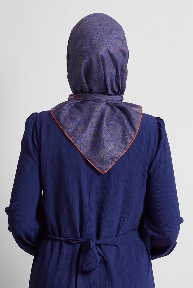 Vêtements hijab POURPRE ÉCHARPE À MOTIFS ALVINA 8558 - ALVİNA