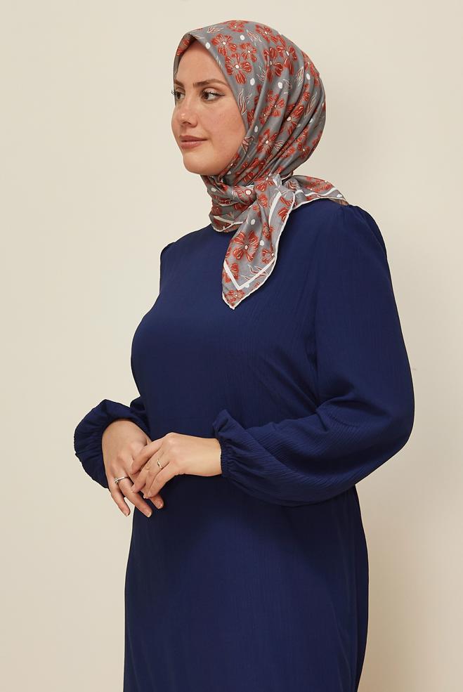 Tesettür giyim SARI ALVİNA NATUREL ÇİÇEK DESENLİ EŞARP 8559 - ALVİNA