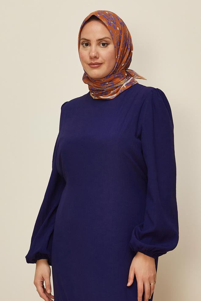 Tesettür giyim TABA ALVİNA NATUREL ÇİÇEK DESENLİ EŞARP 8559 - ALVİNA