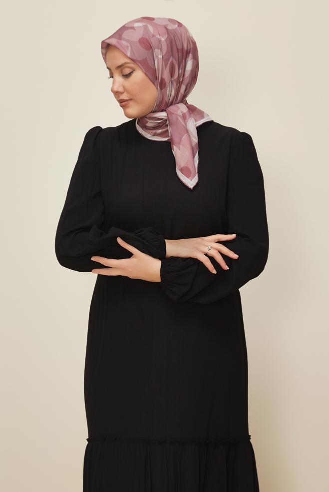 Tesettür giyim MOR ALVİNA ÇİÇEK DESENLİ EŞARP 8563 - ALVİNA