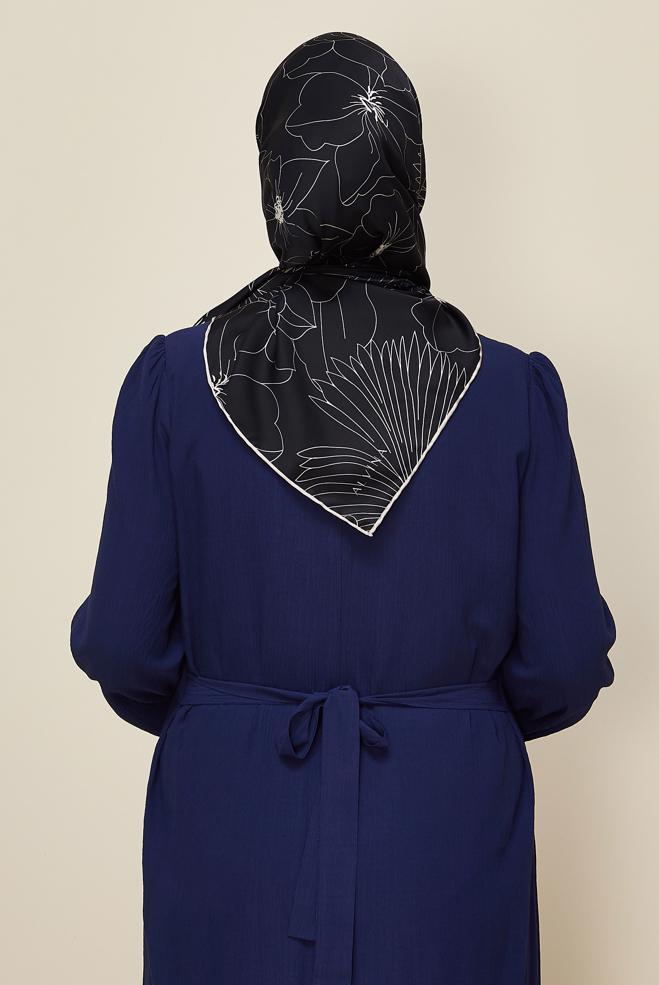 Tesettür giyim SİYAH 8564 ALVİNA REYON EŞARP(PRM) - ALVİNA