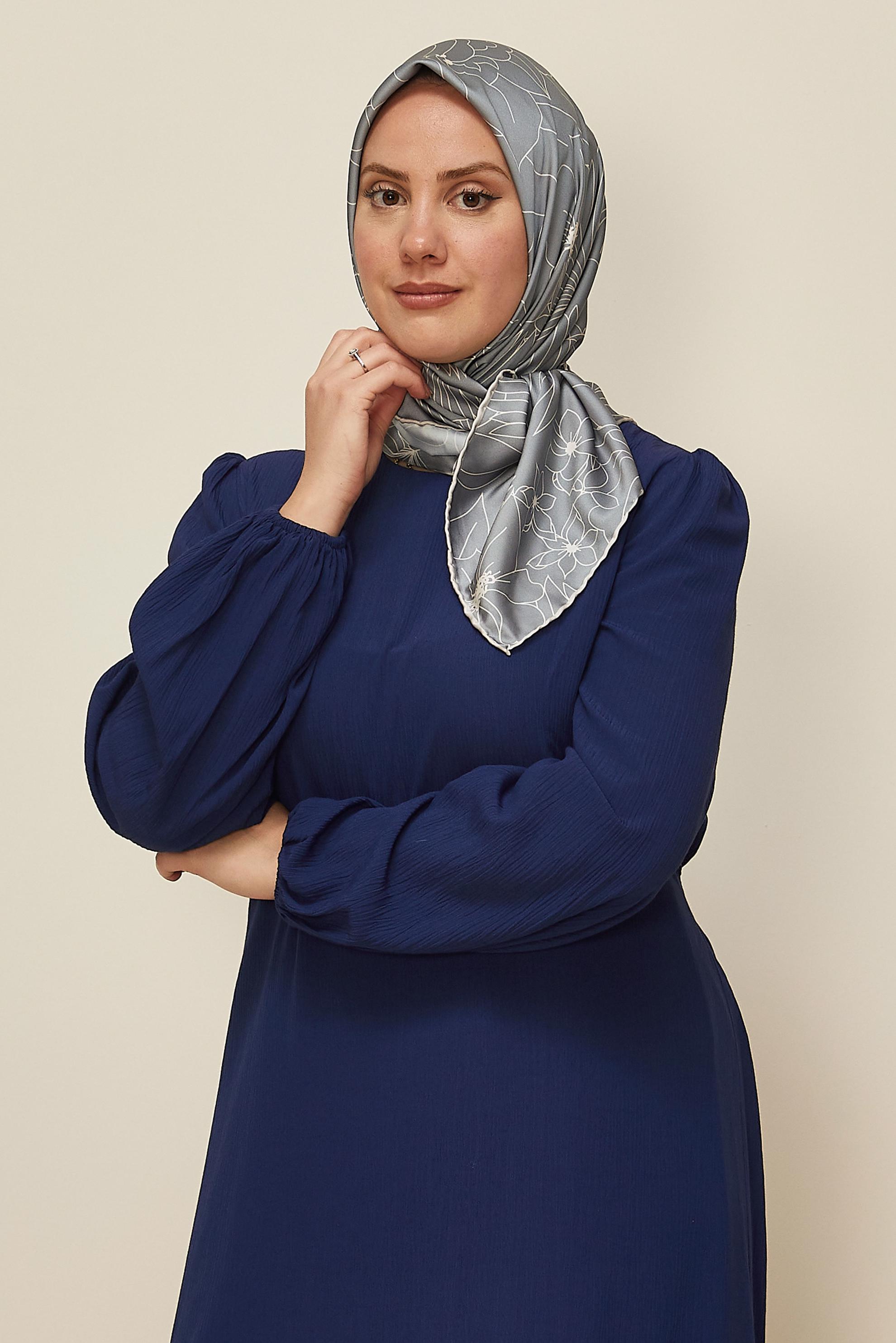 Vêtements hijab ARGENT ALVINA ÉCHARPE À MOTIF 8564