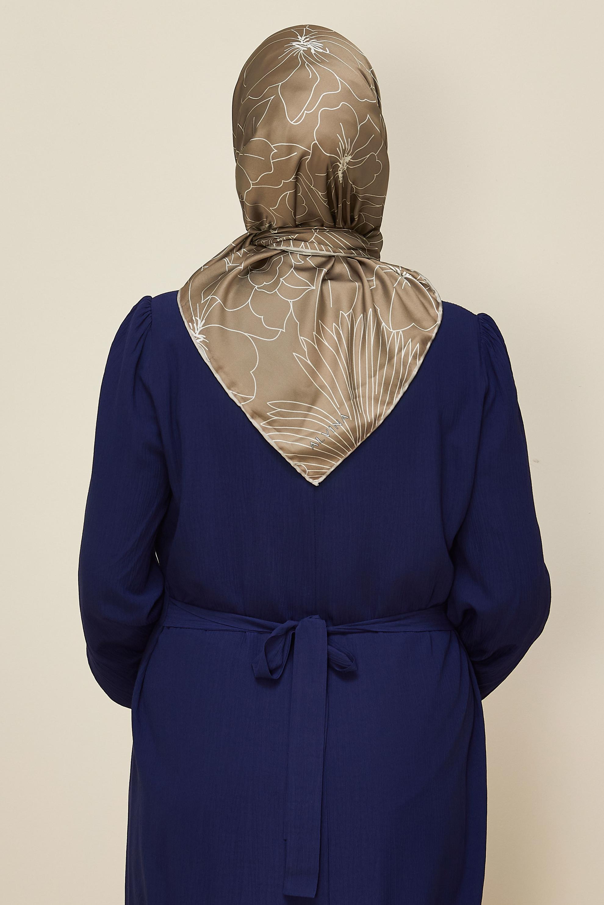 Vêtements hijab BRUN ALVINA ÉCHARPE À MOTIF 8564