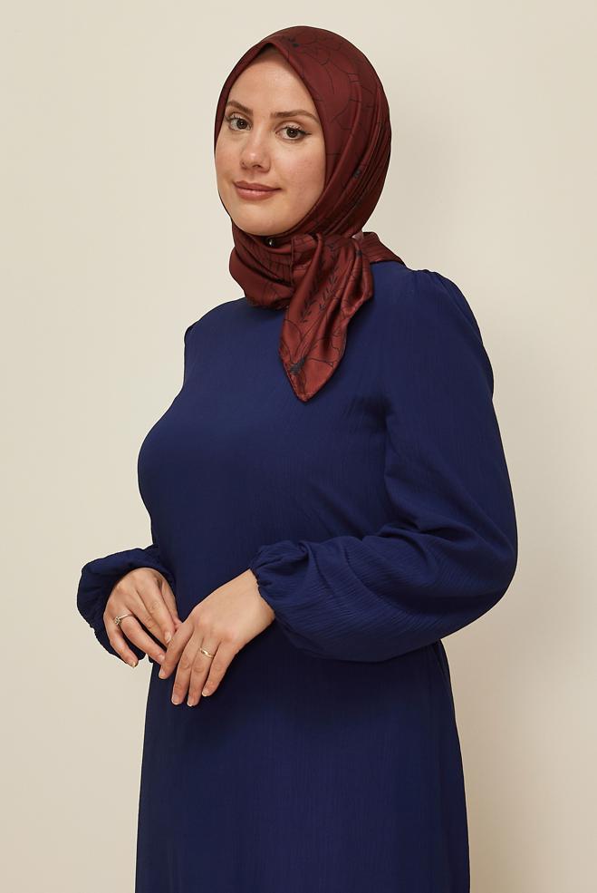 Tesettür giyim TABA ALVİNA DESENLİ EŞARP 8564 - ALVİNA