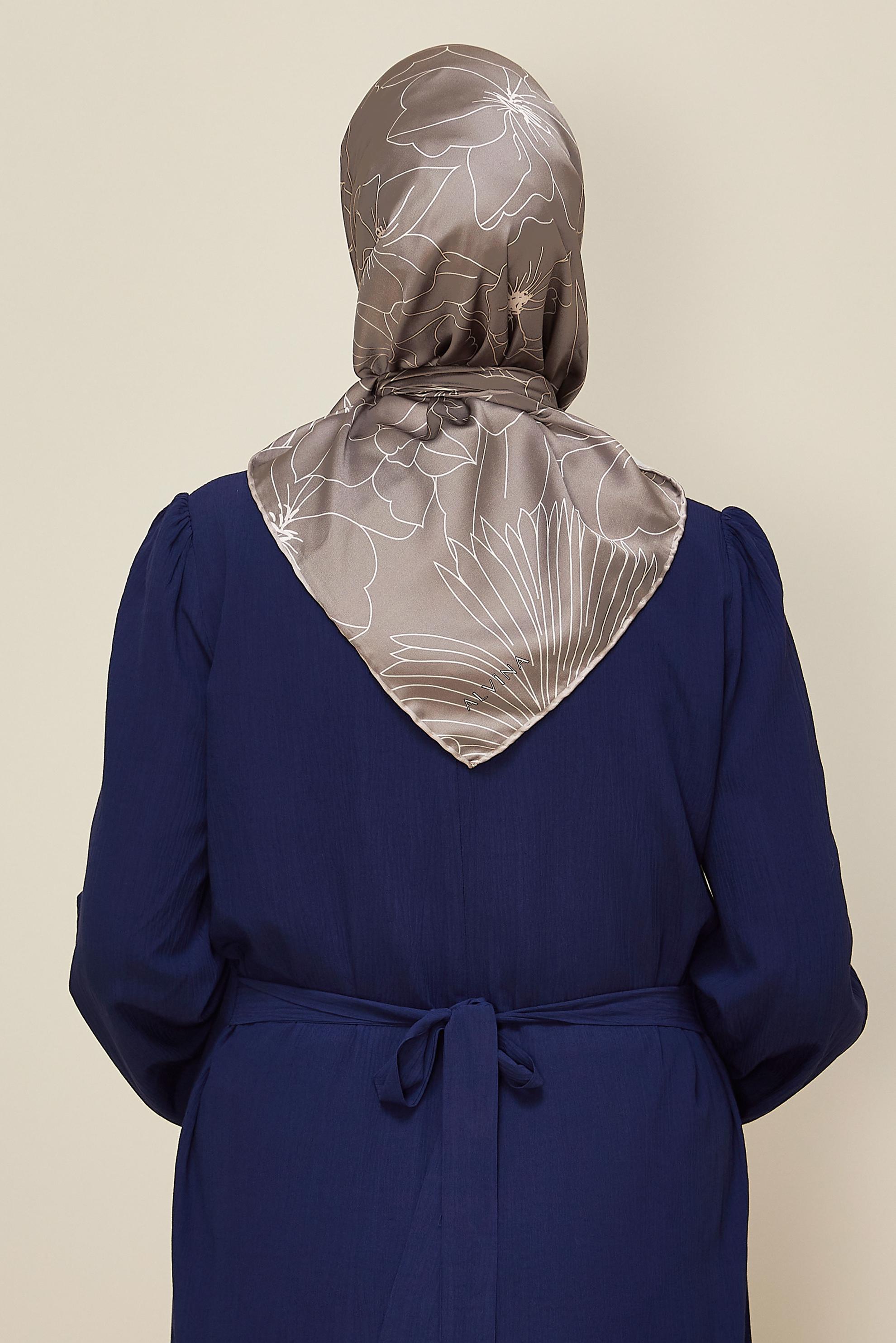 Hijab clothing MINK ALVINA PATTERNED SCARF 8564